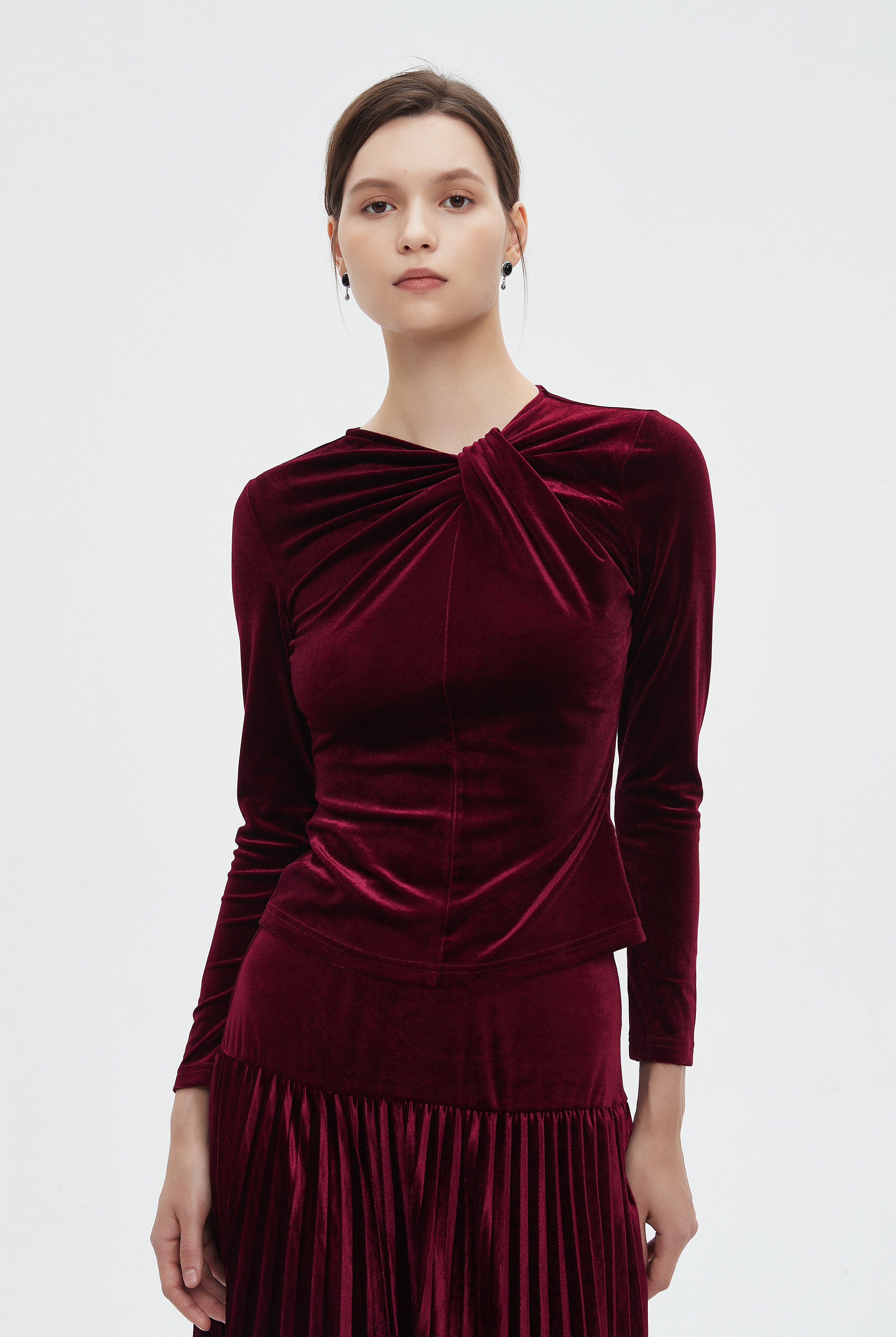 ميكا بلوزة نسائية شتوية بأكمام طويلة