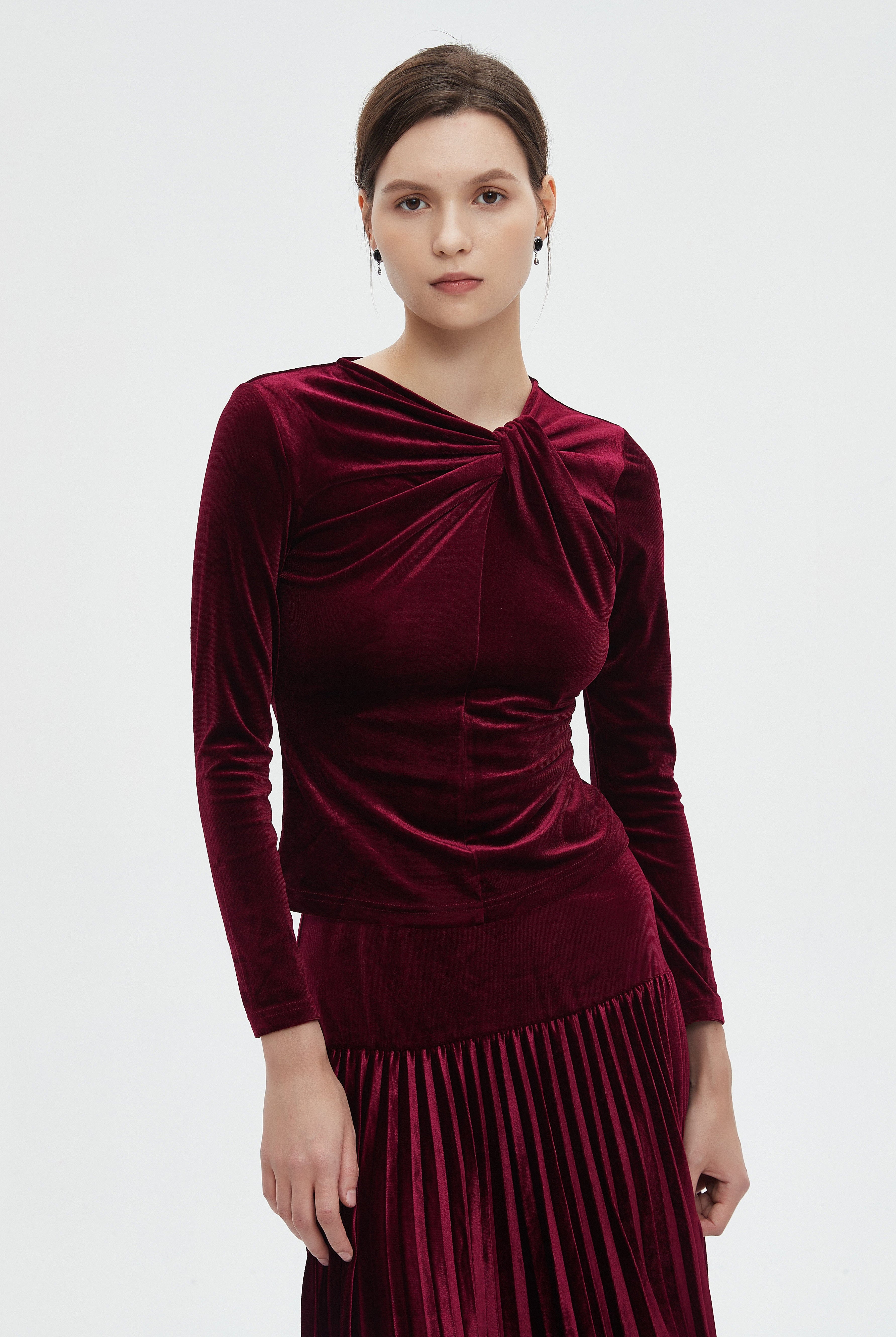 ميكا بلوزة نسائية شتوية بأكمام طويلة