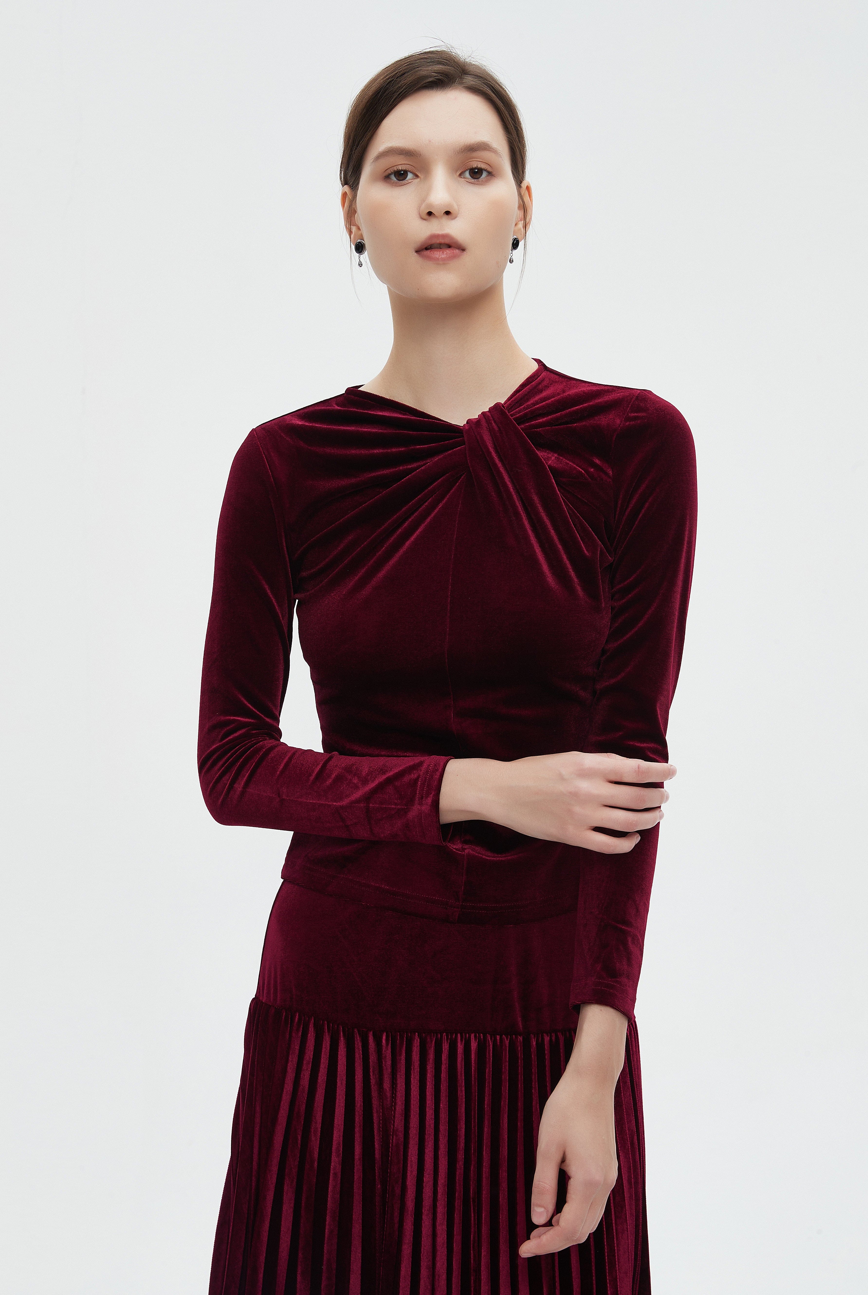 ميكا بلوزة نسائية شتوية بأكمام طويلة