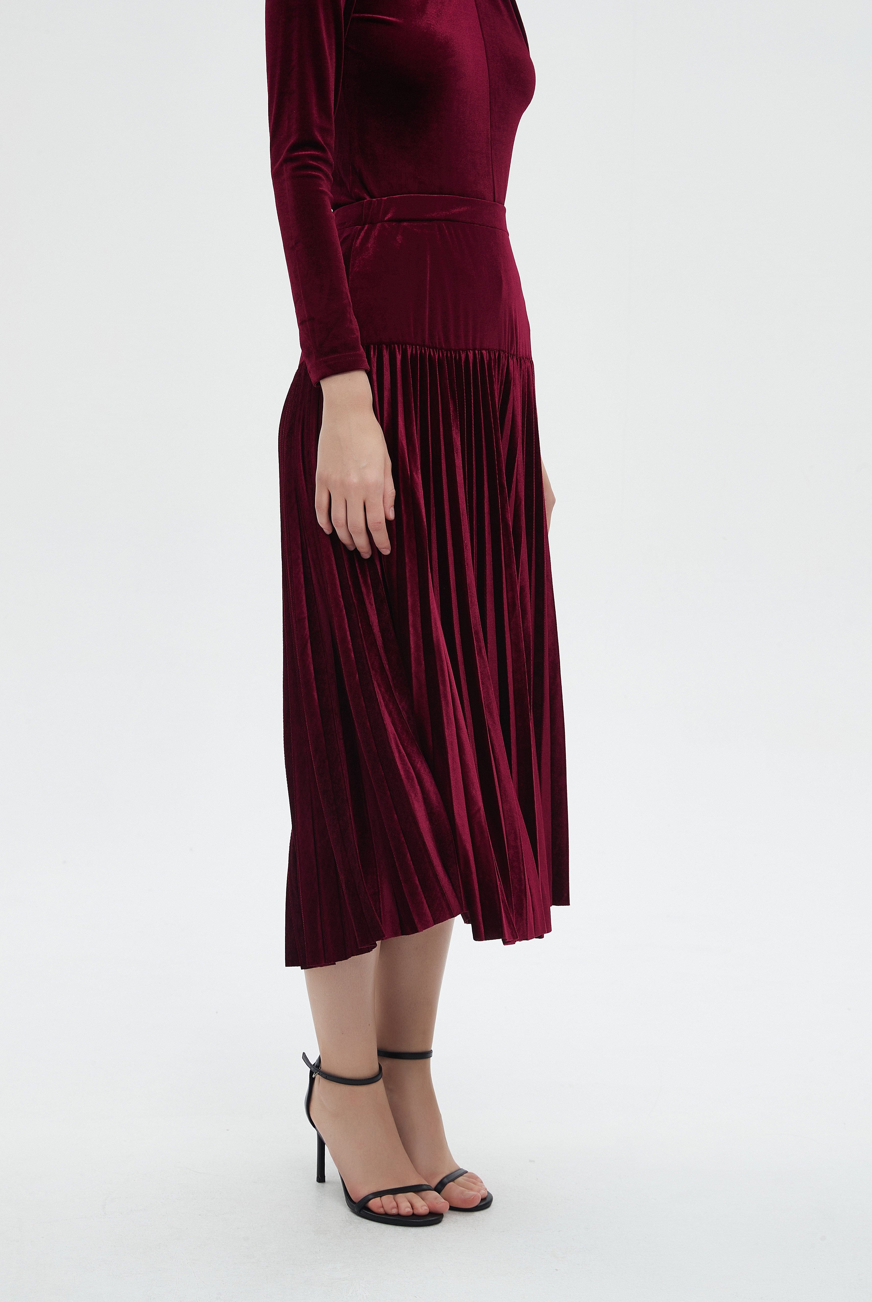 ميكا تنورة نسائية ميدي شتوية بقصة كشكش