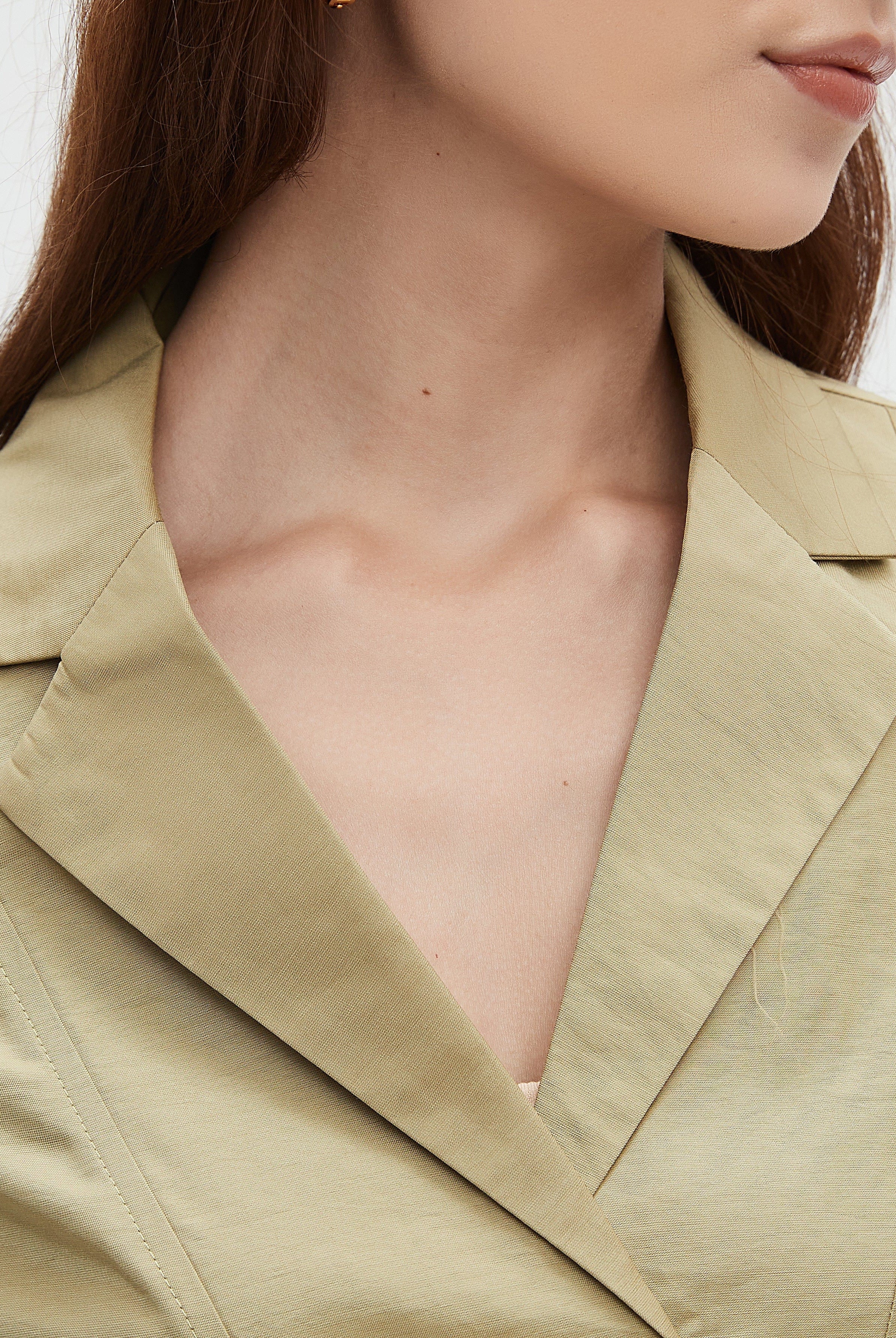 نتشي بلوزة نسائي 3/4 كم بياقه وزر