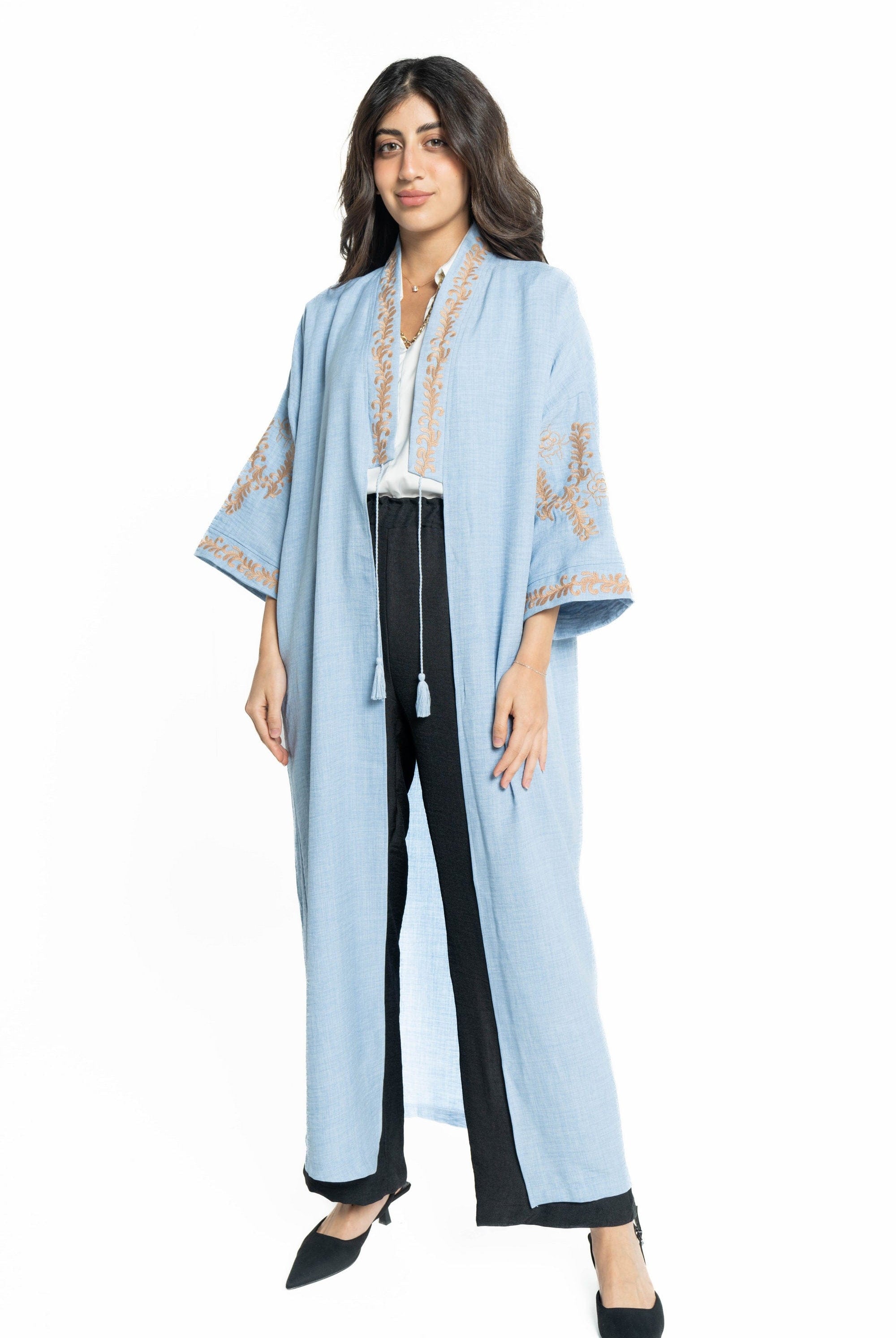 ببل فاشن كارديجان نسائي طويل 3/4 كم مشغول