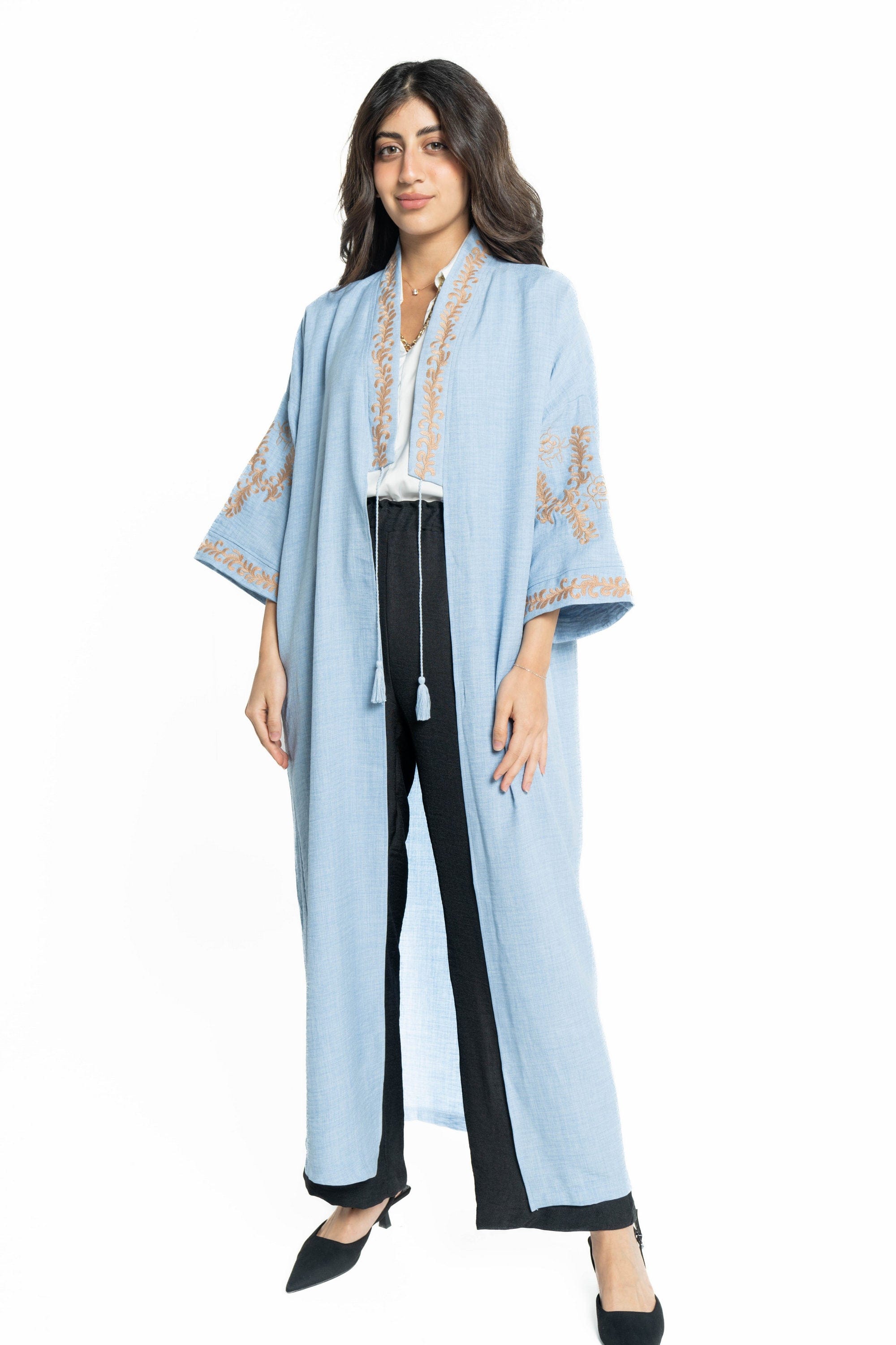 ببل فاشن كارديجان نسائي طويل 3/4 كم مشغول