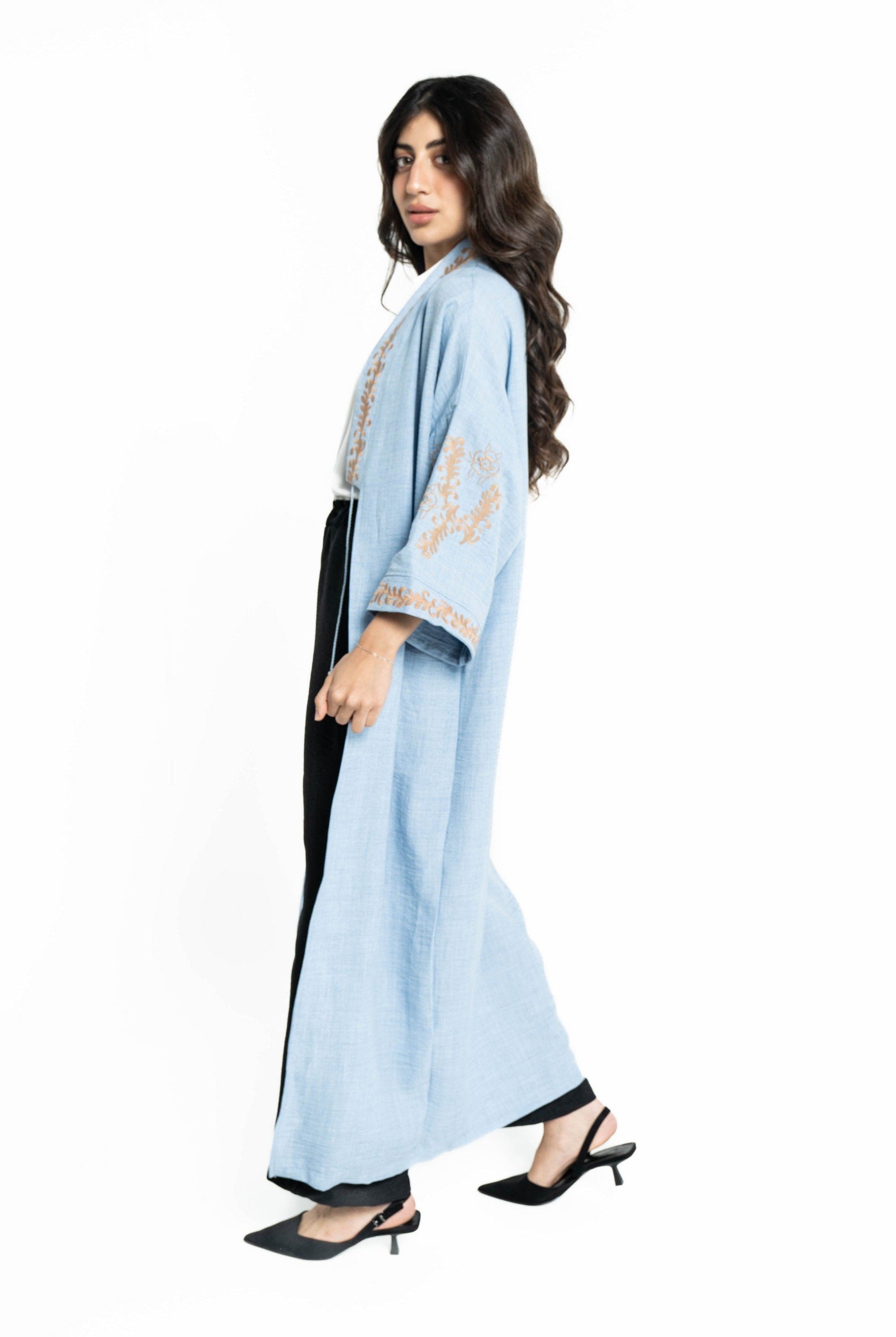 ببل فاشن كارديجان نسائي طويل 3/4 كم مشغول