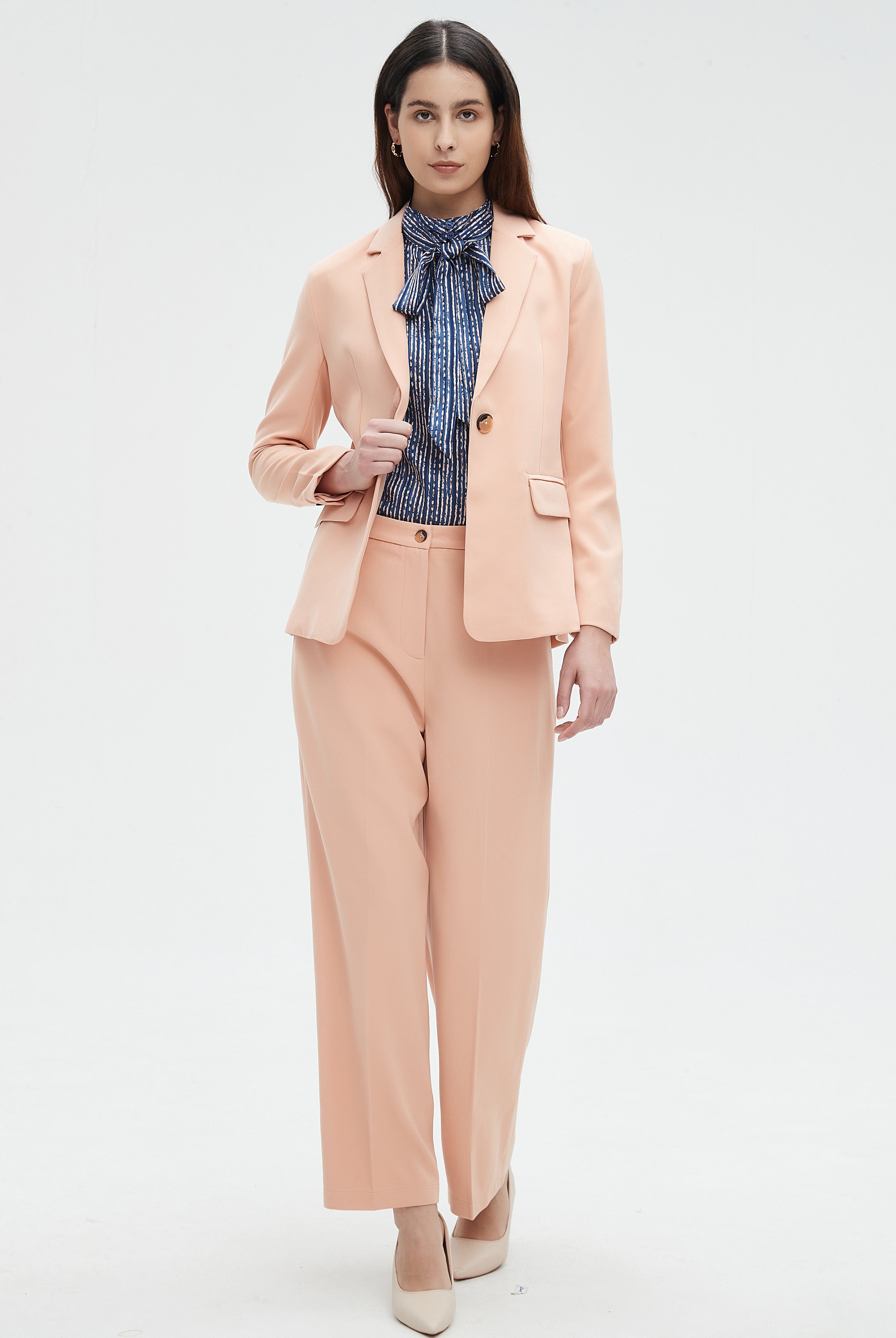 نتشي جاكيت نسائي ساده بكم وازرز