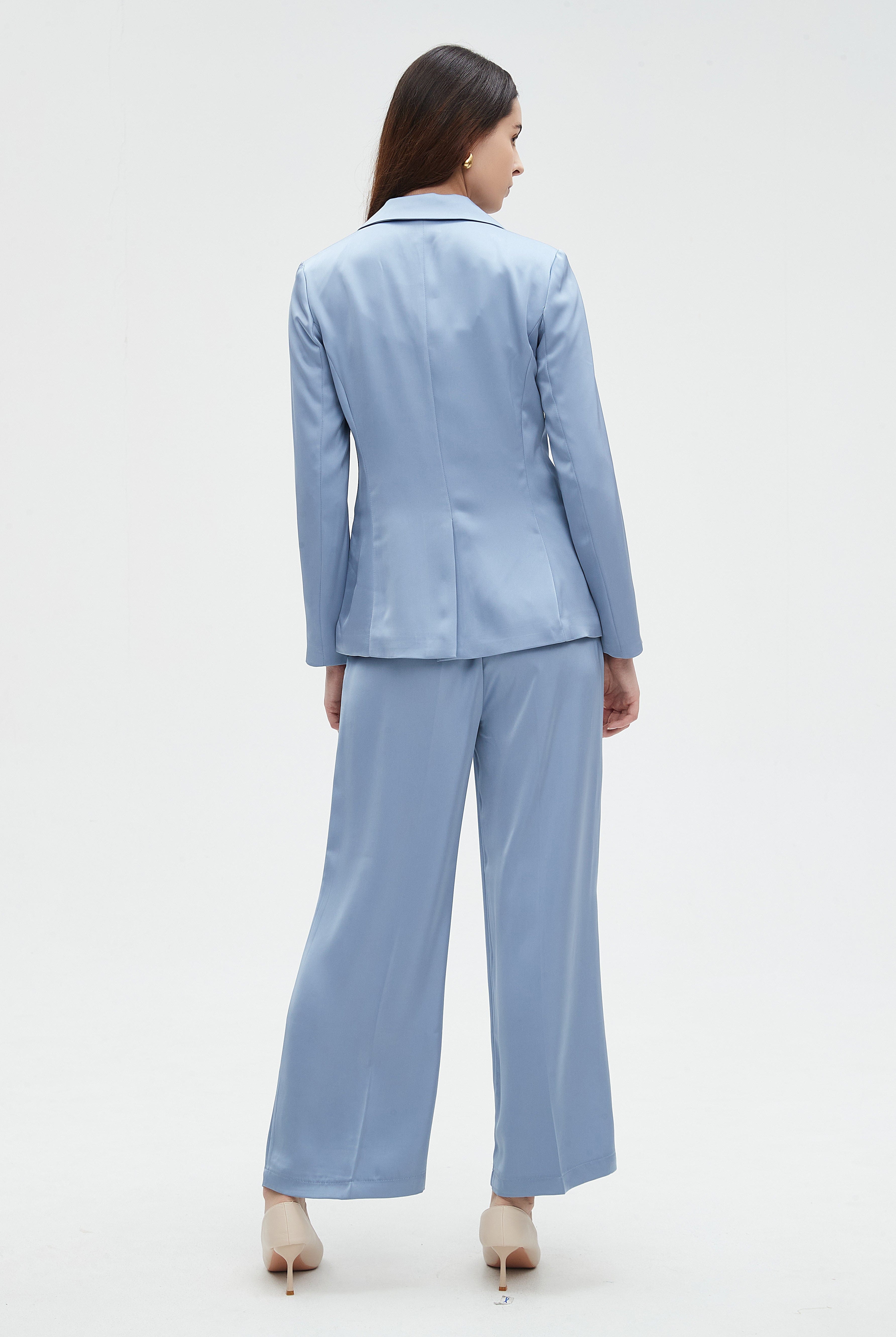 نتشي جاكيت بليزر بكم طويل سادة نسائي