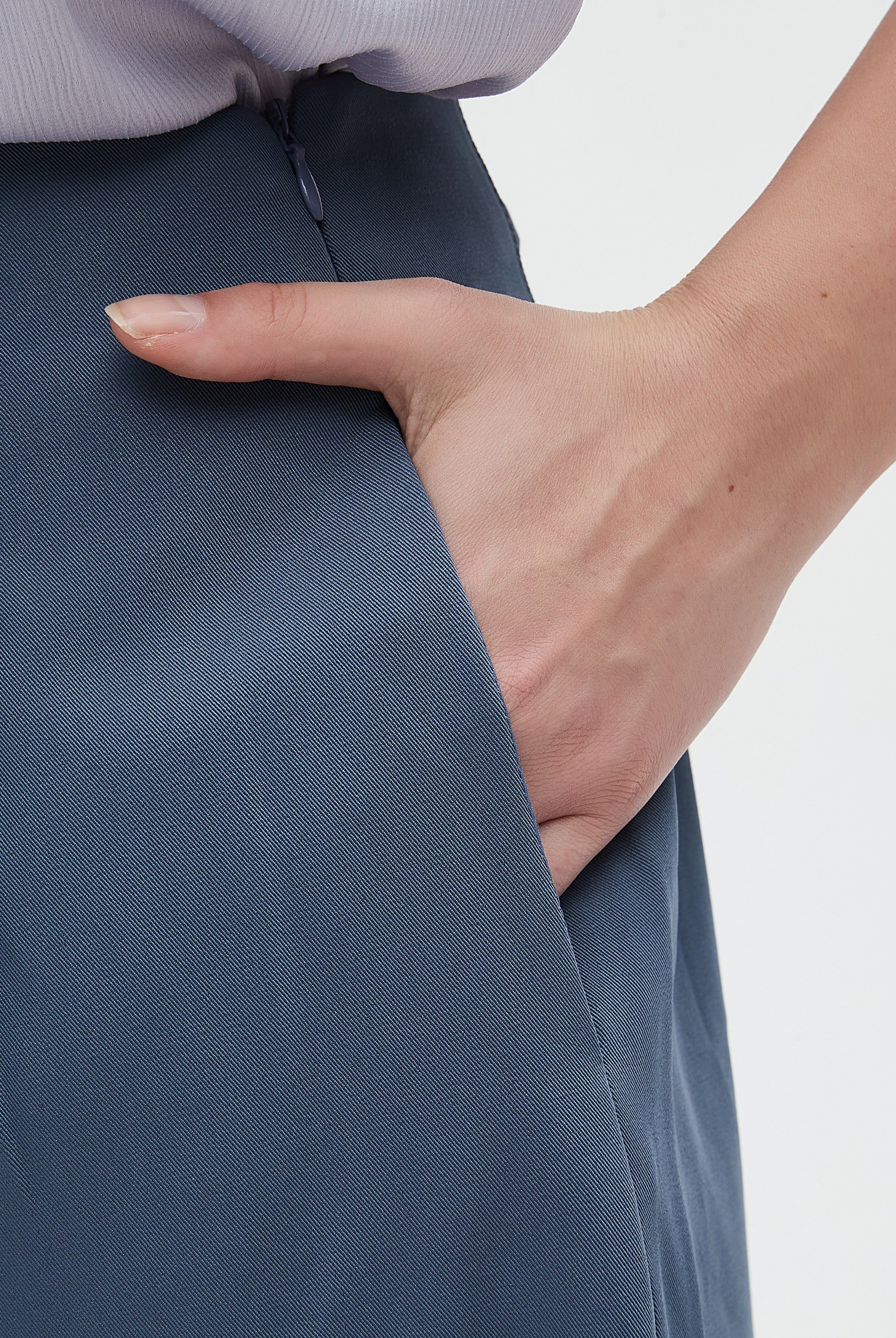 نتشي بنطلون طويل سادة واسع نسائي