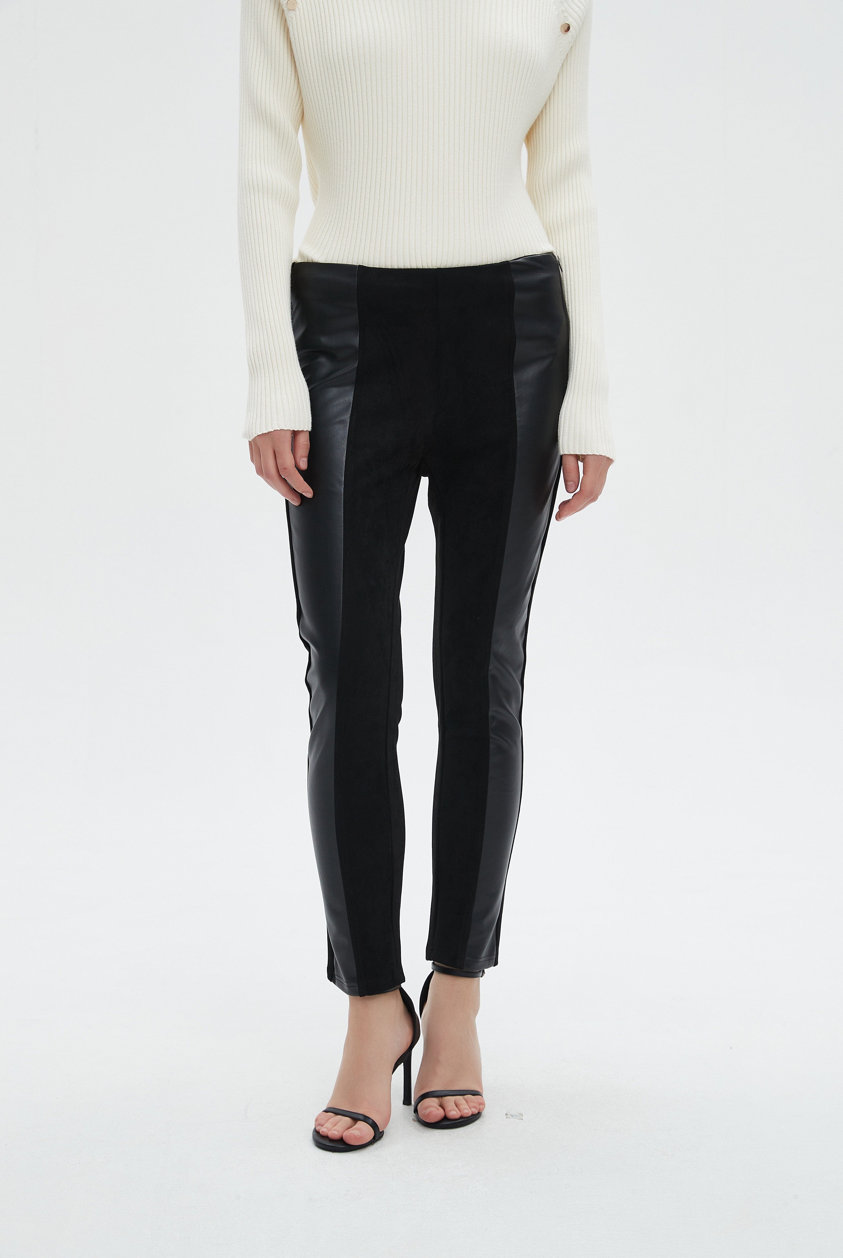 ميكا بنطلون نسائي طويل بسوستة جانبية