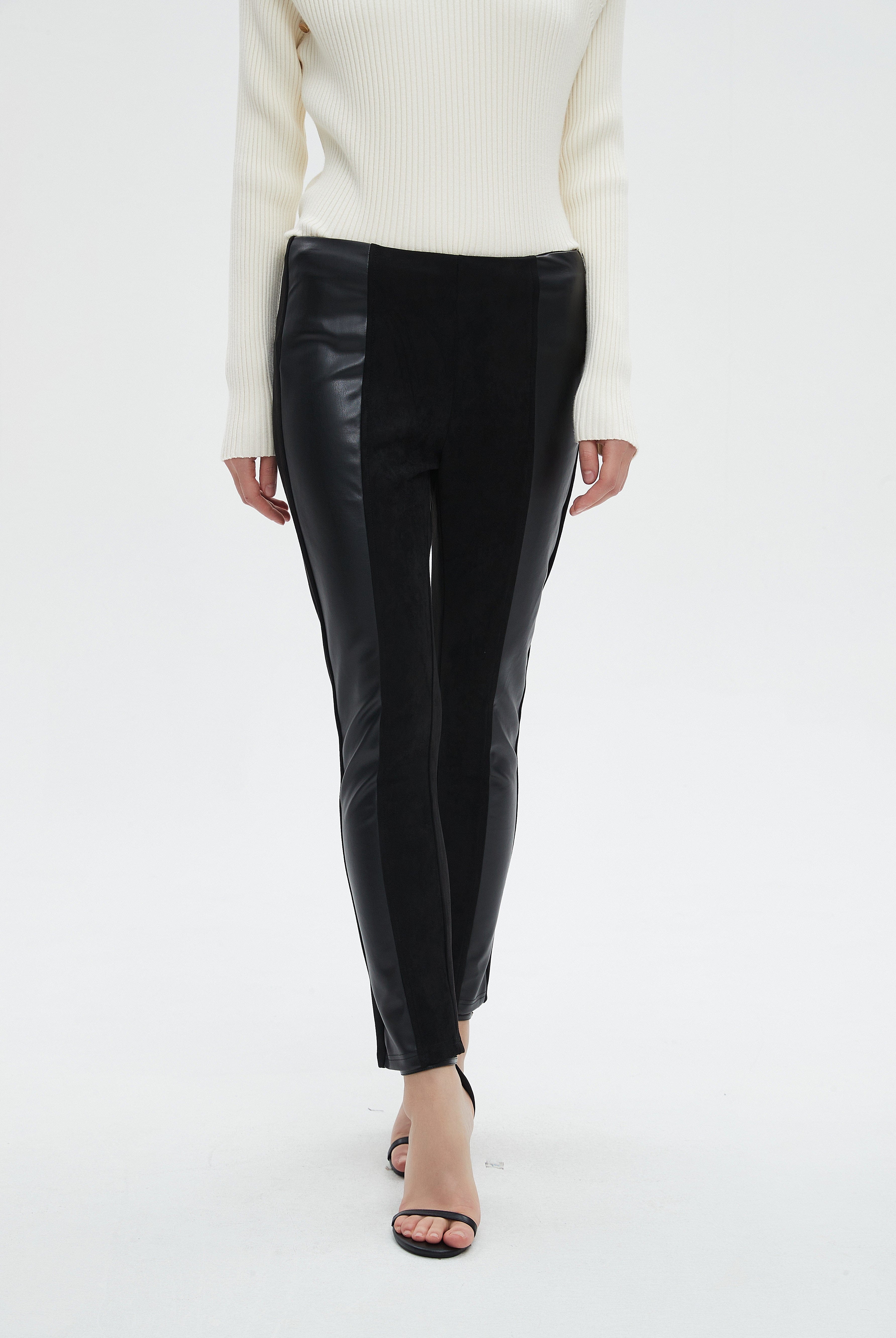 ميكا بنطلون نسائي طويل بسوستة جانبية