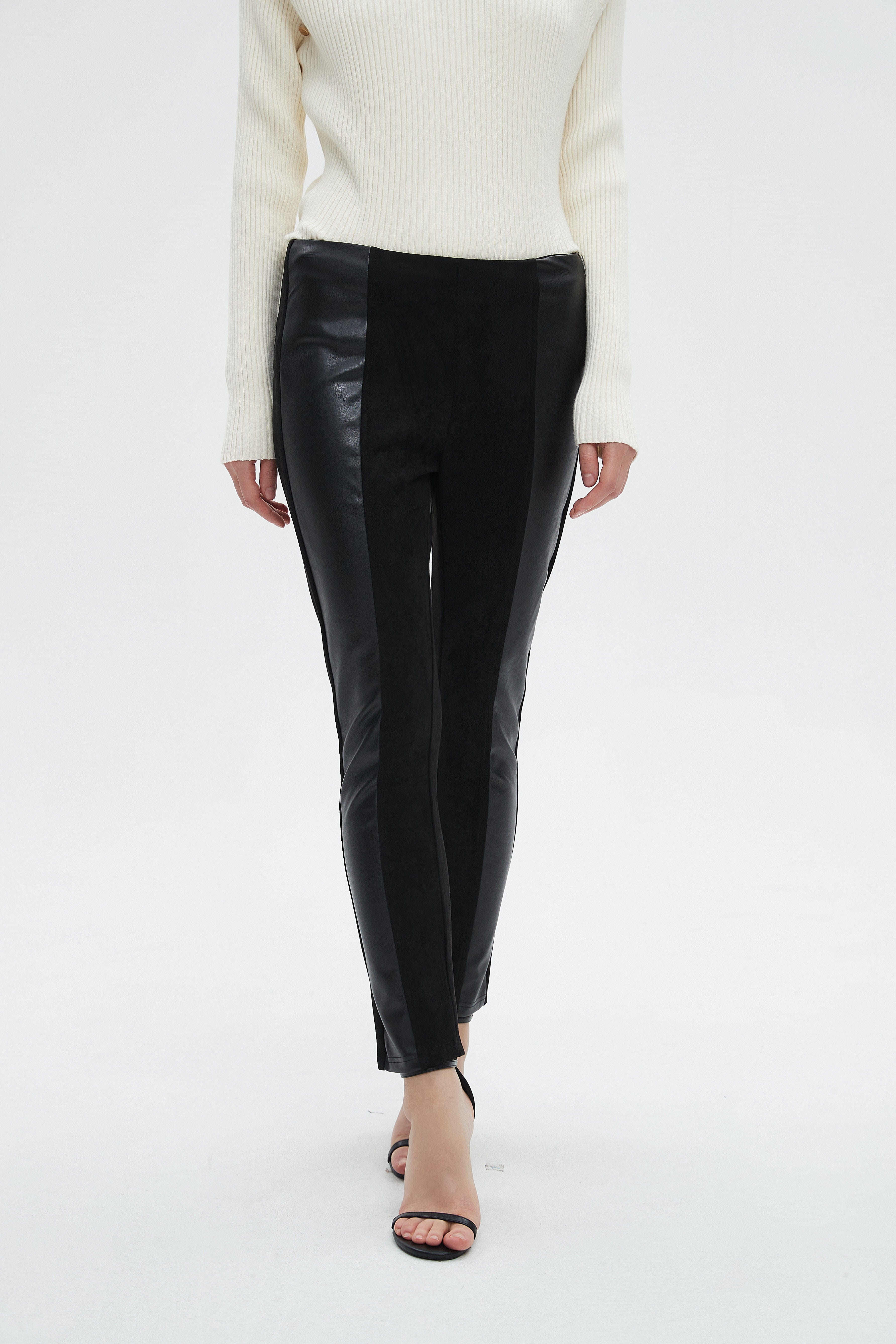 ميكا بنطلون نسائي طويل بسوستة جانبية