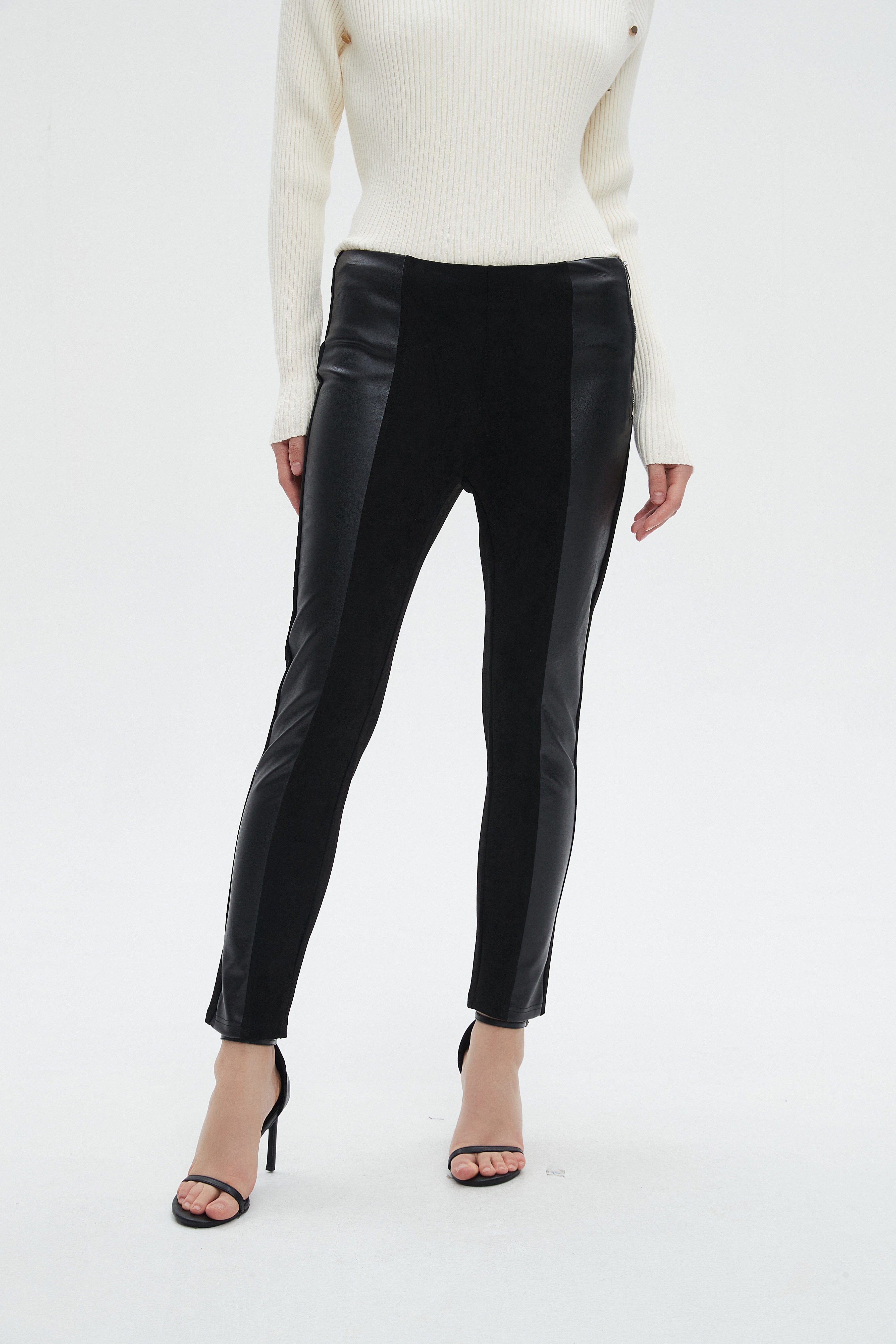 ميكا بنطلون نسائي طويل بسوستة جانبية