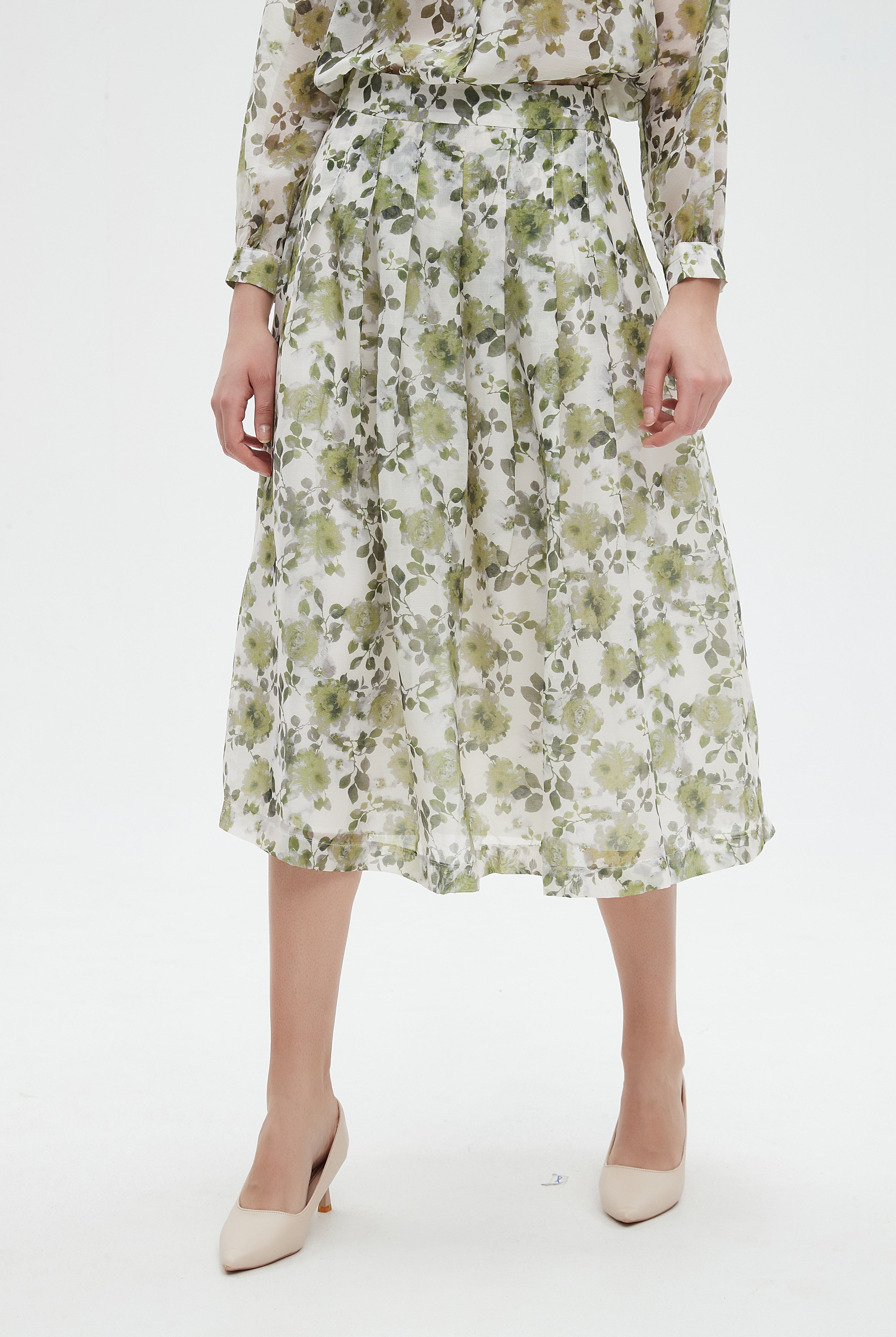 نتشي تنورة نسائي ميدي منقوشة قصيره