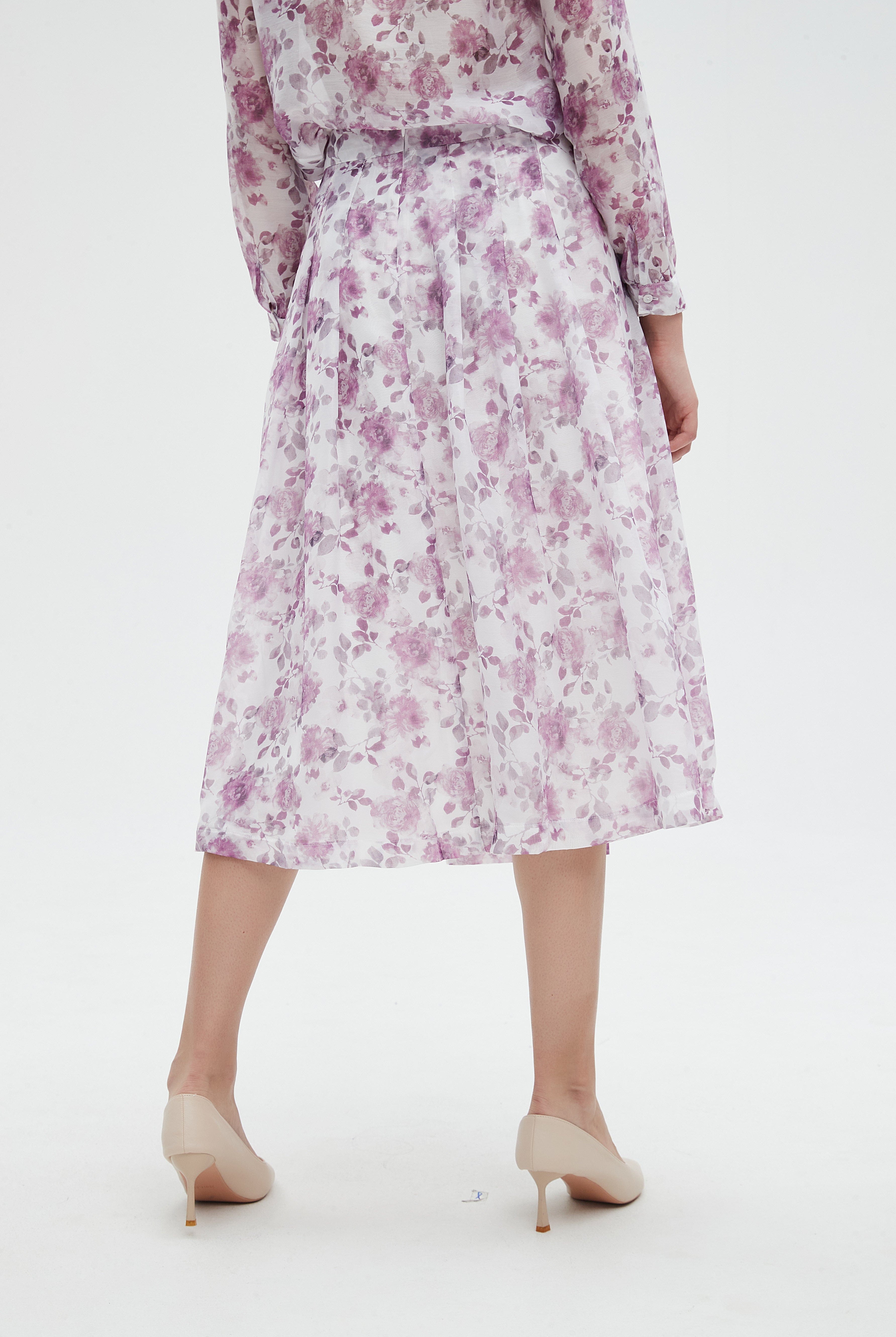 نتشي تنورة نسائي ميدي منقوشة قصيره