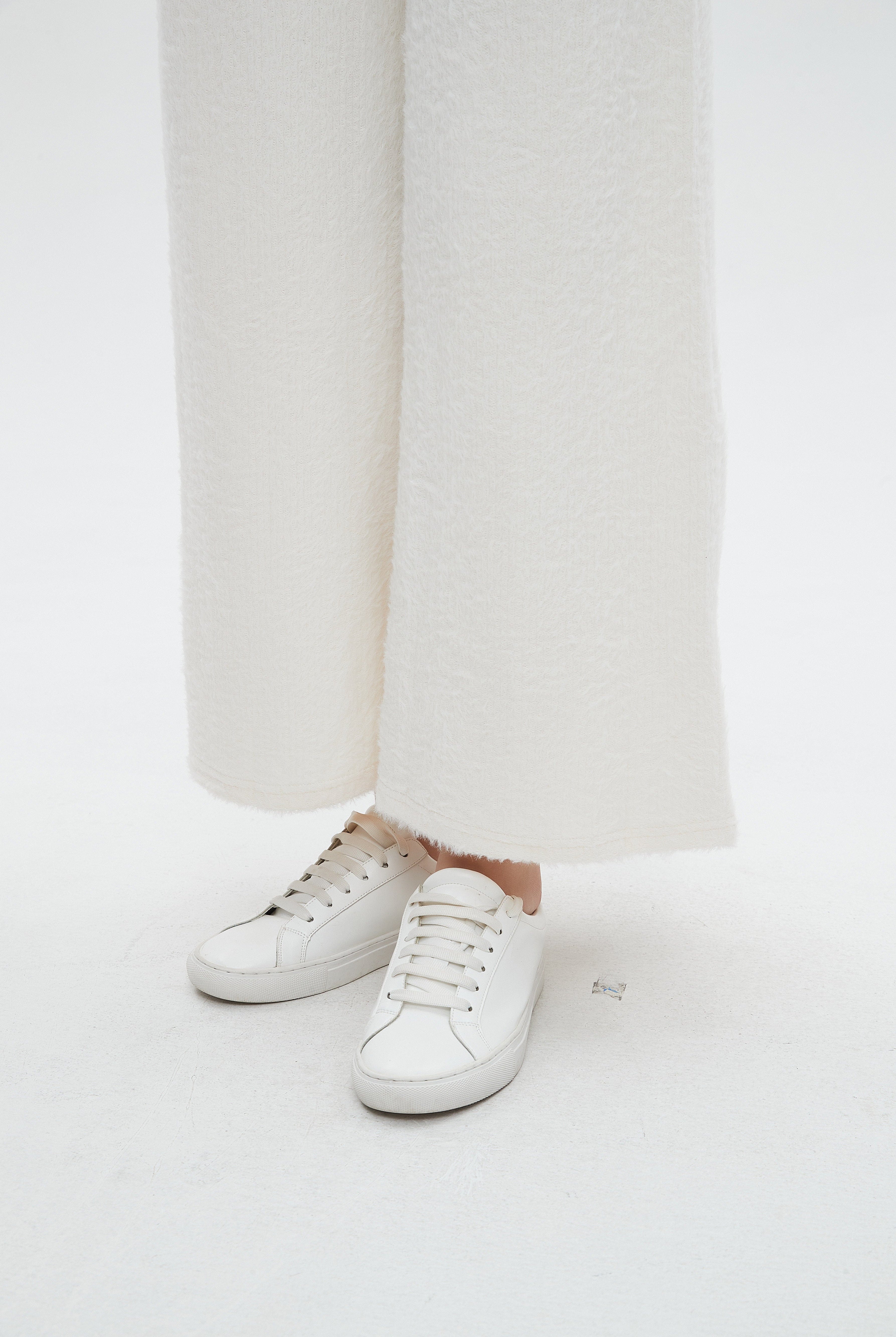 ميكا بنطلون نسائي طويل برجل واسعة سادة