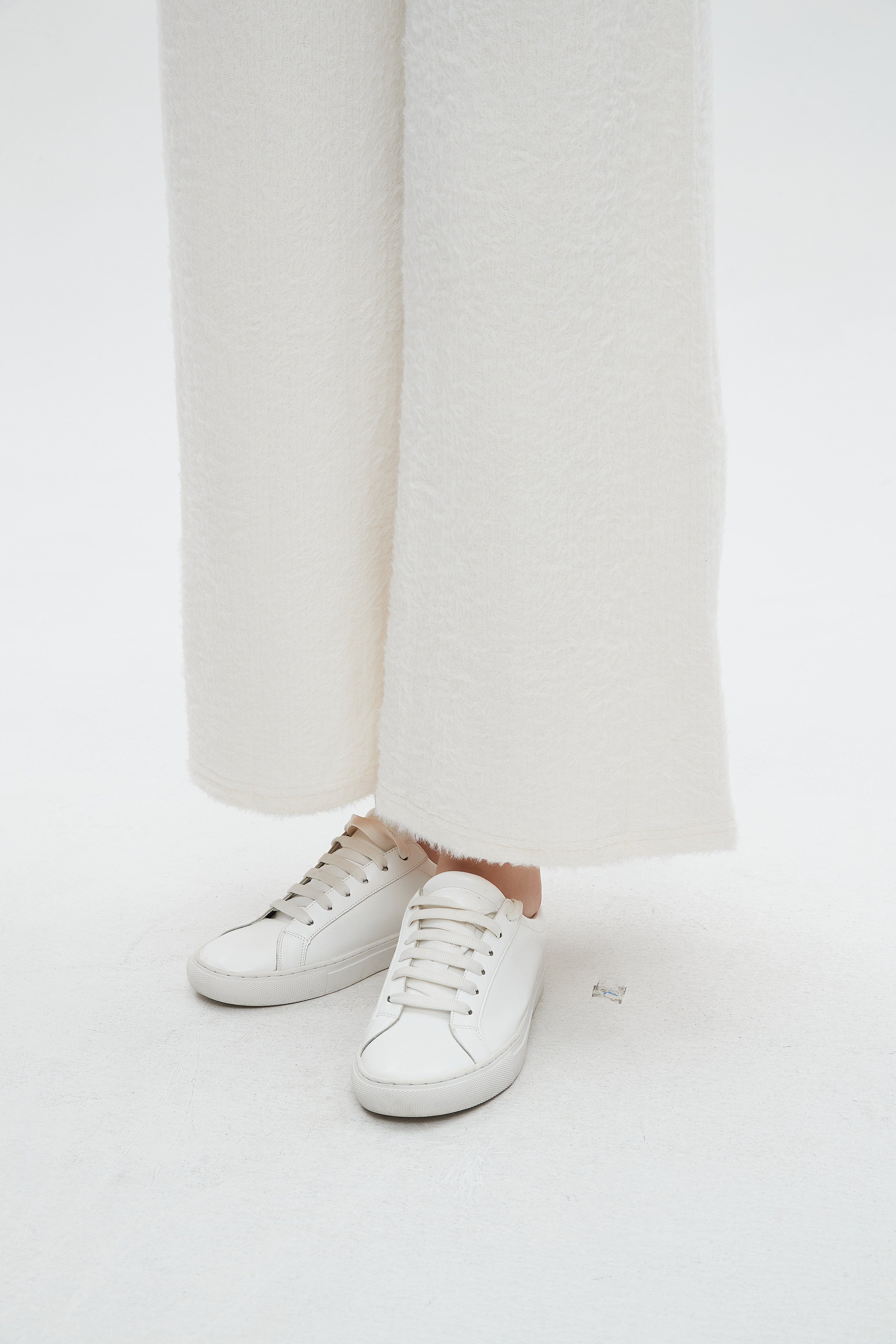 ميكا بنطلون نسائي طويل برجل واسعة سادة