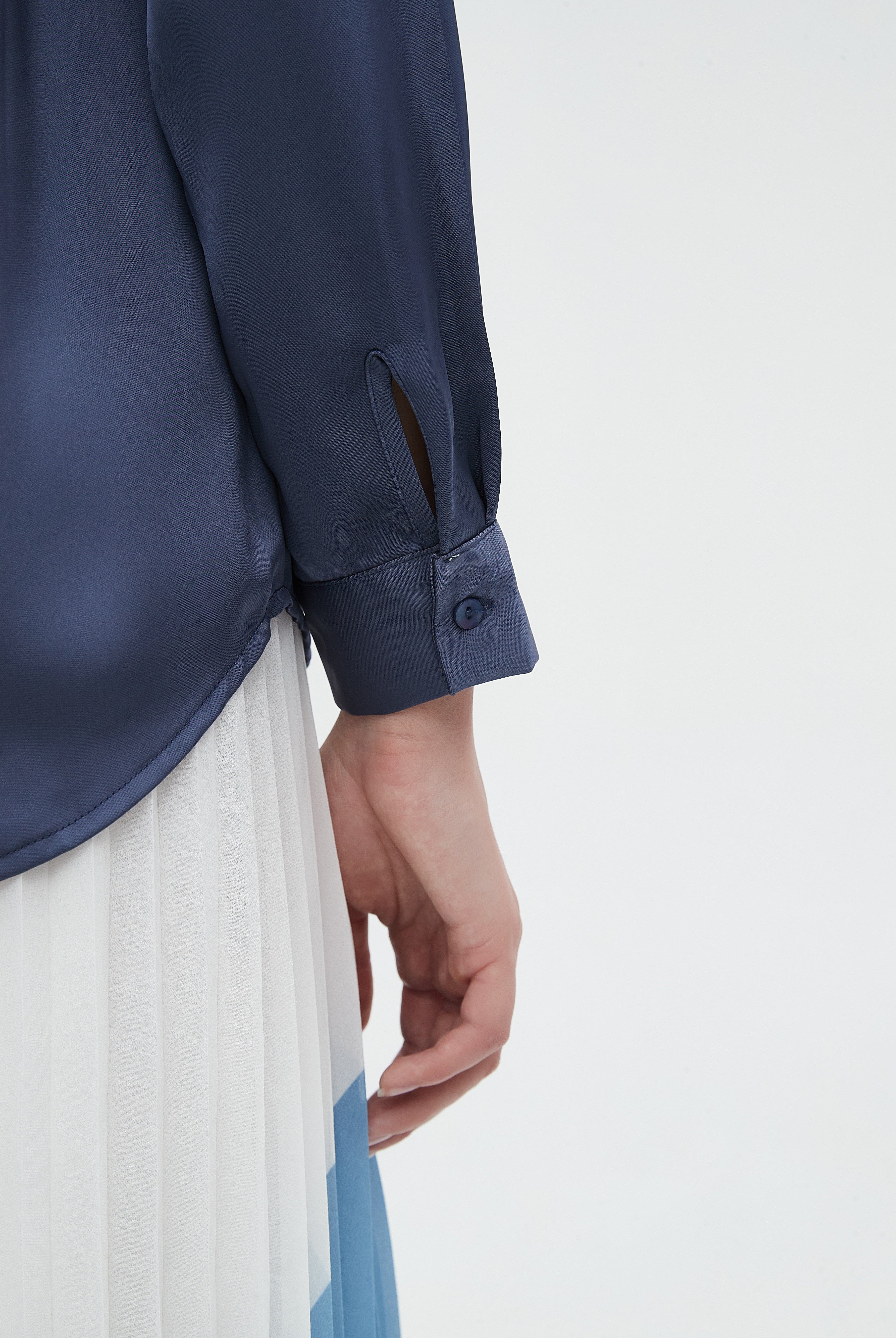 نتشي بلوزة نسائي سادة بكم طويل