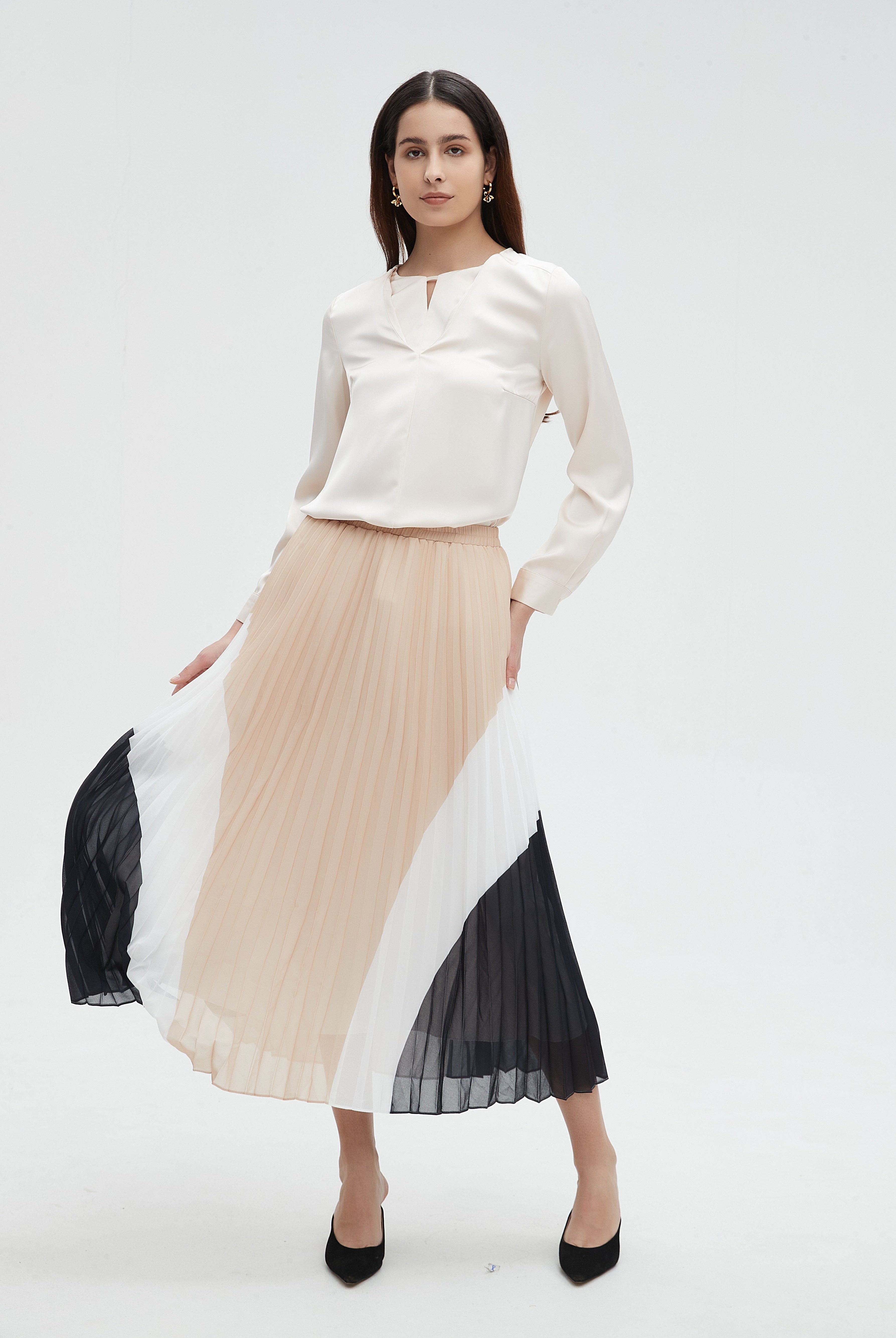 نتشي تنورة نسائي ميدي كشكش الوان واسعه