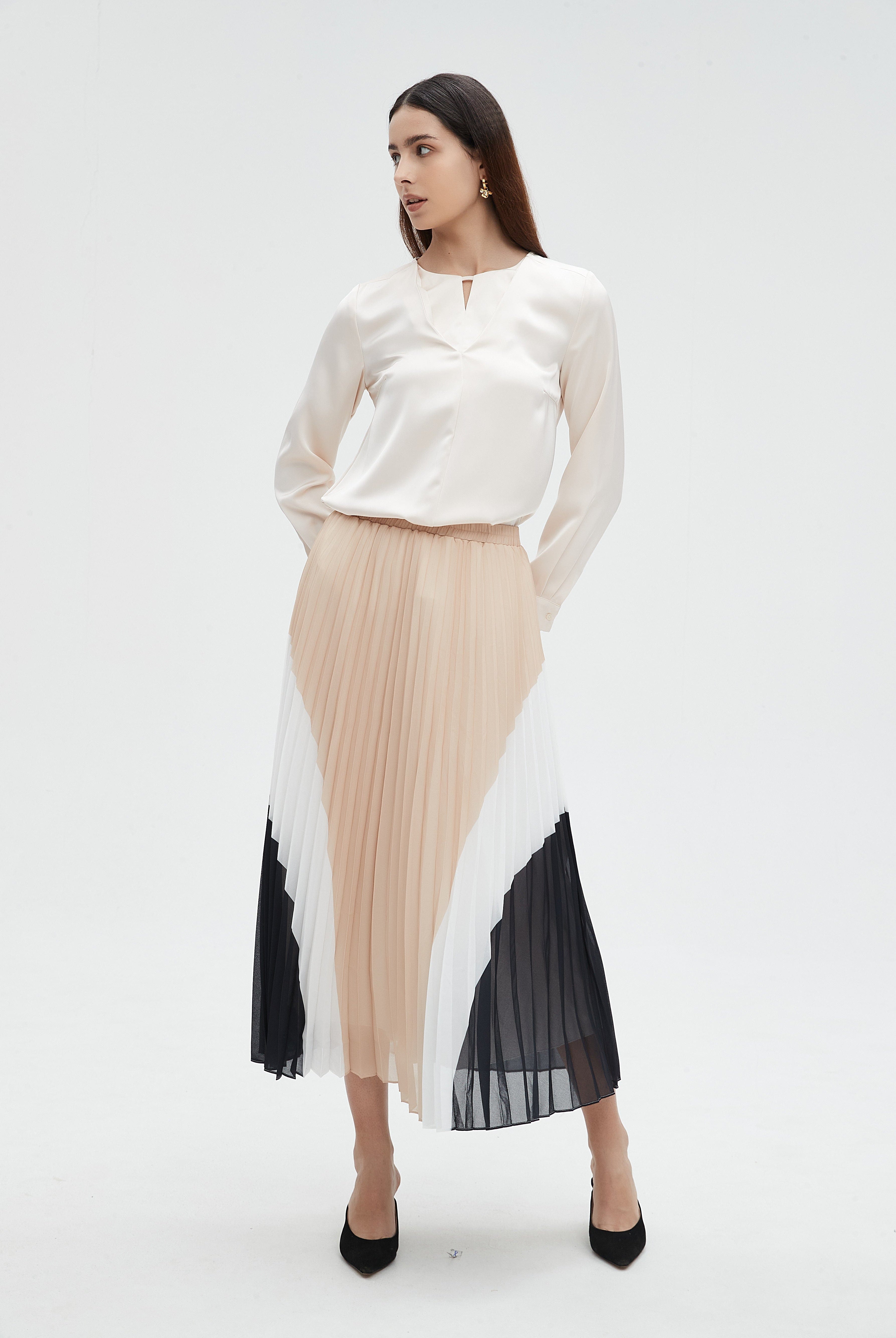 نتشي تنورة نسائي ميدي كشكش الوان واسعه