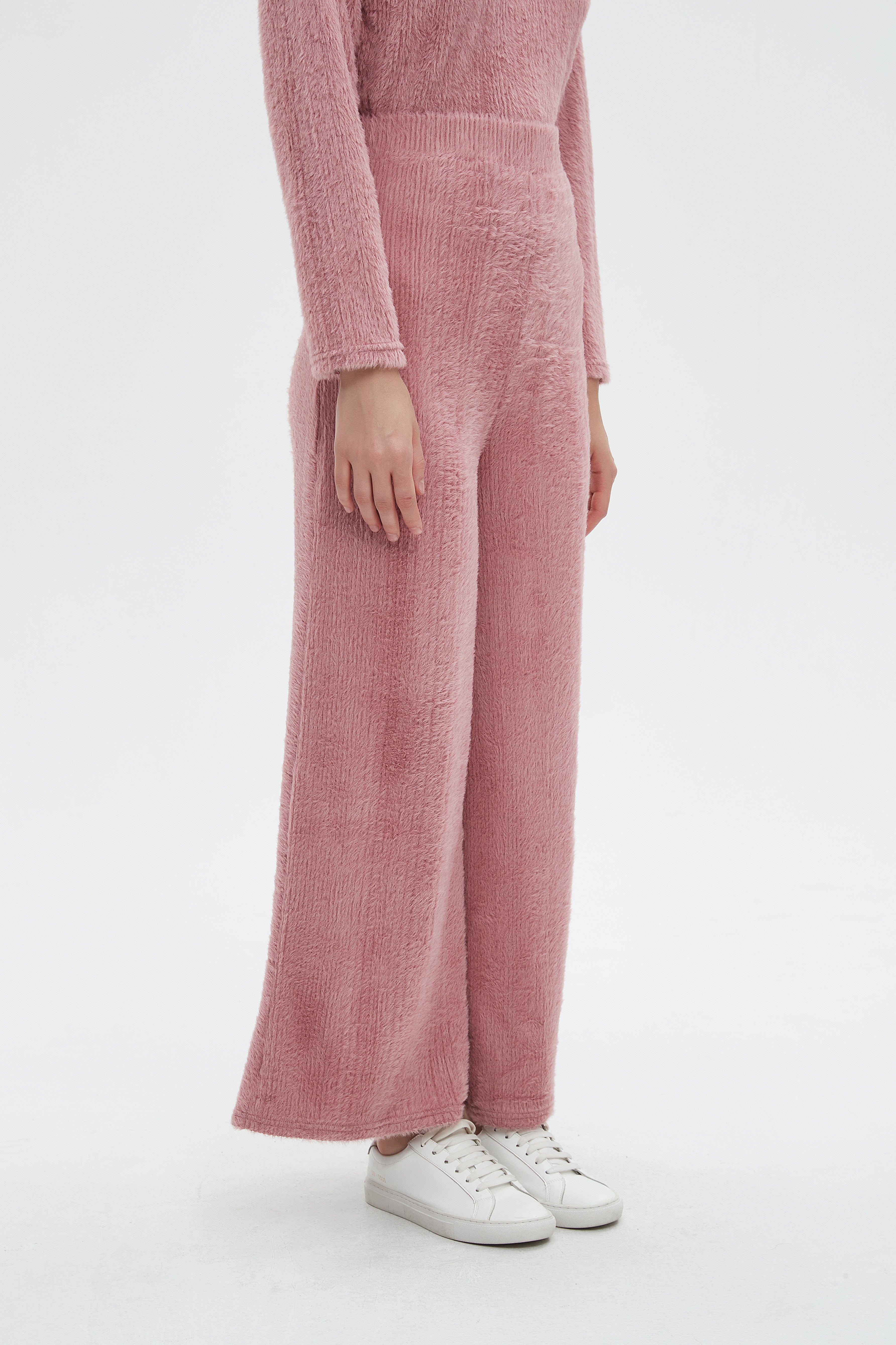 ميكا بنطلون نسائي طويل برجل واسعة سادة