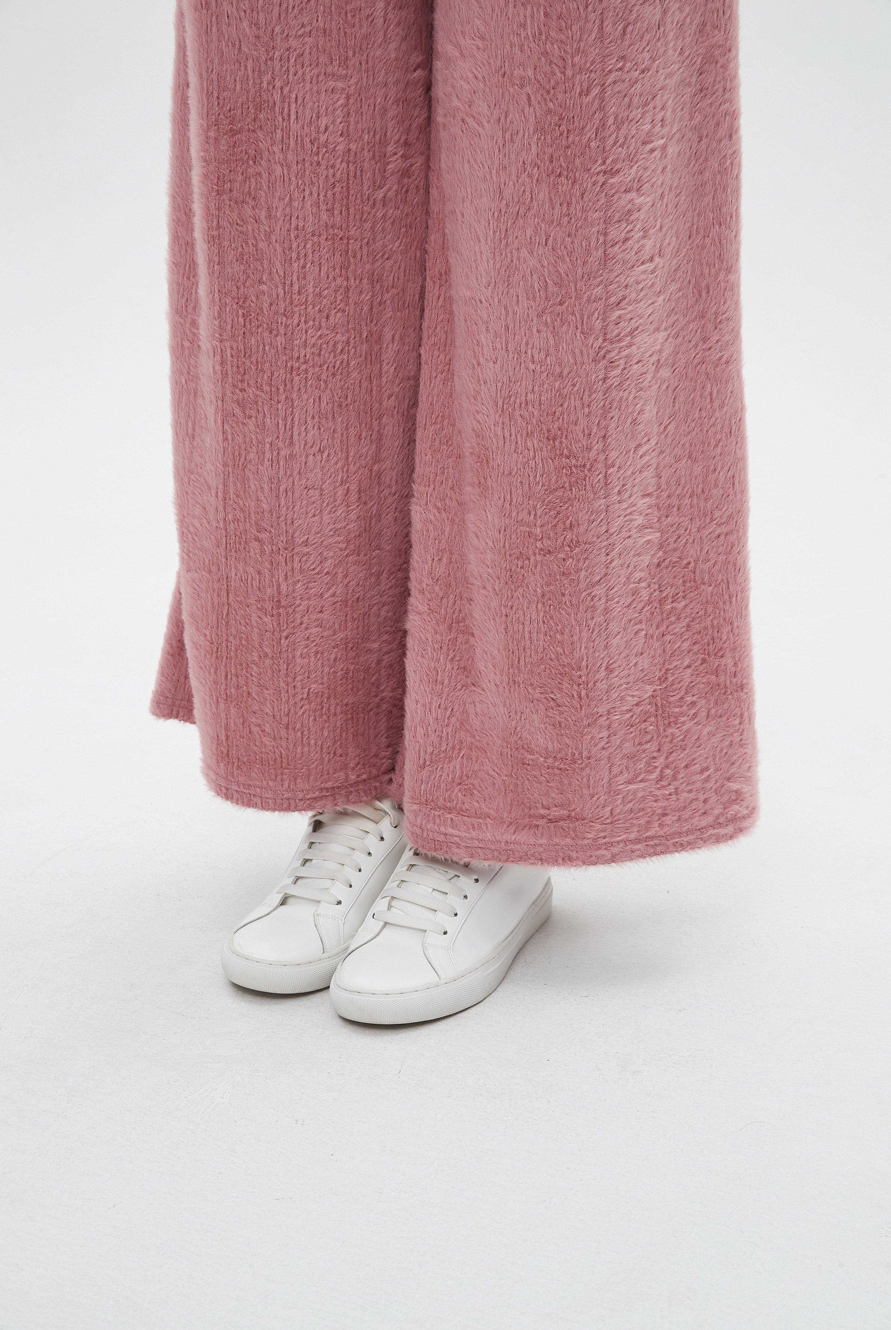 ميكا بنطلون نسائي طويل برجل واسعة سادة