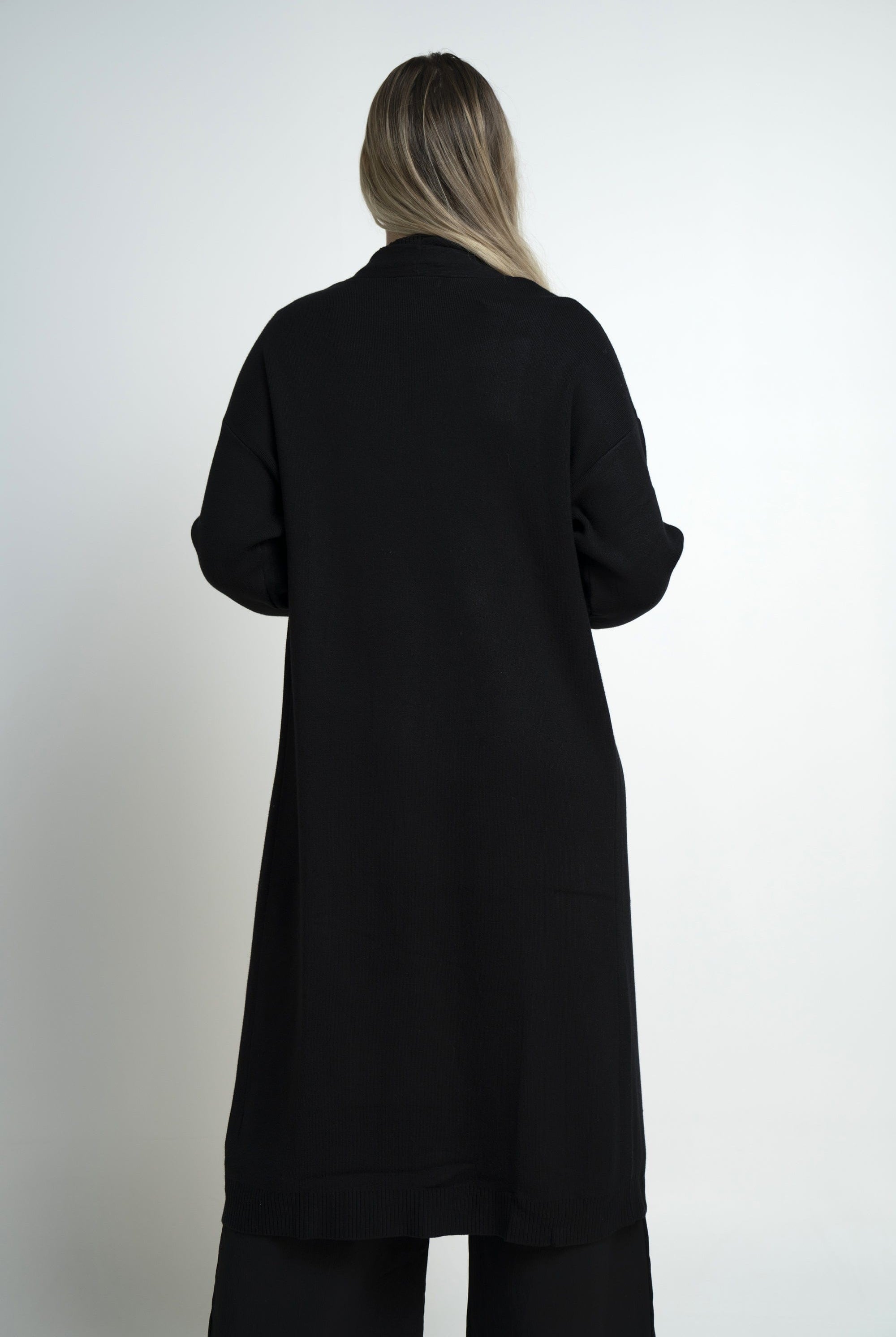 نتشي كارديجان سادة طويل مفتوح نسائي