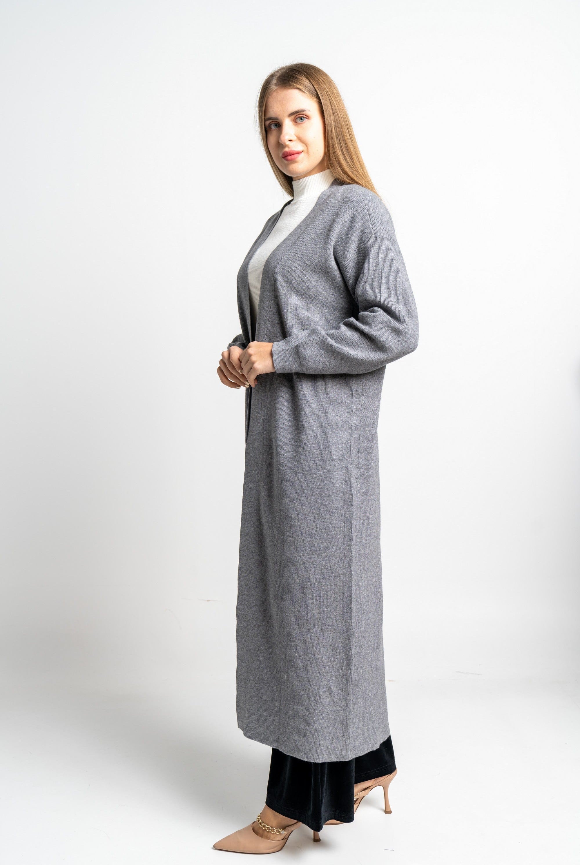 نتشي كارديجان سادة كم طويل نسائي