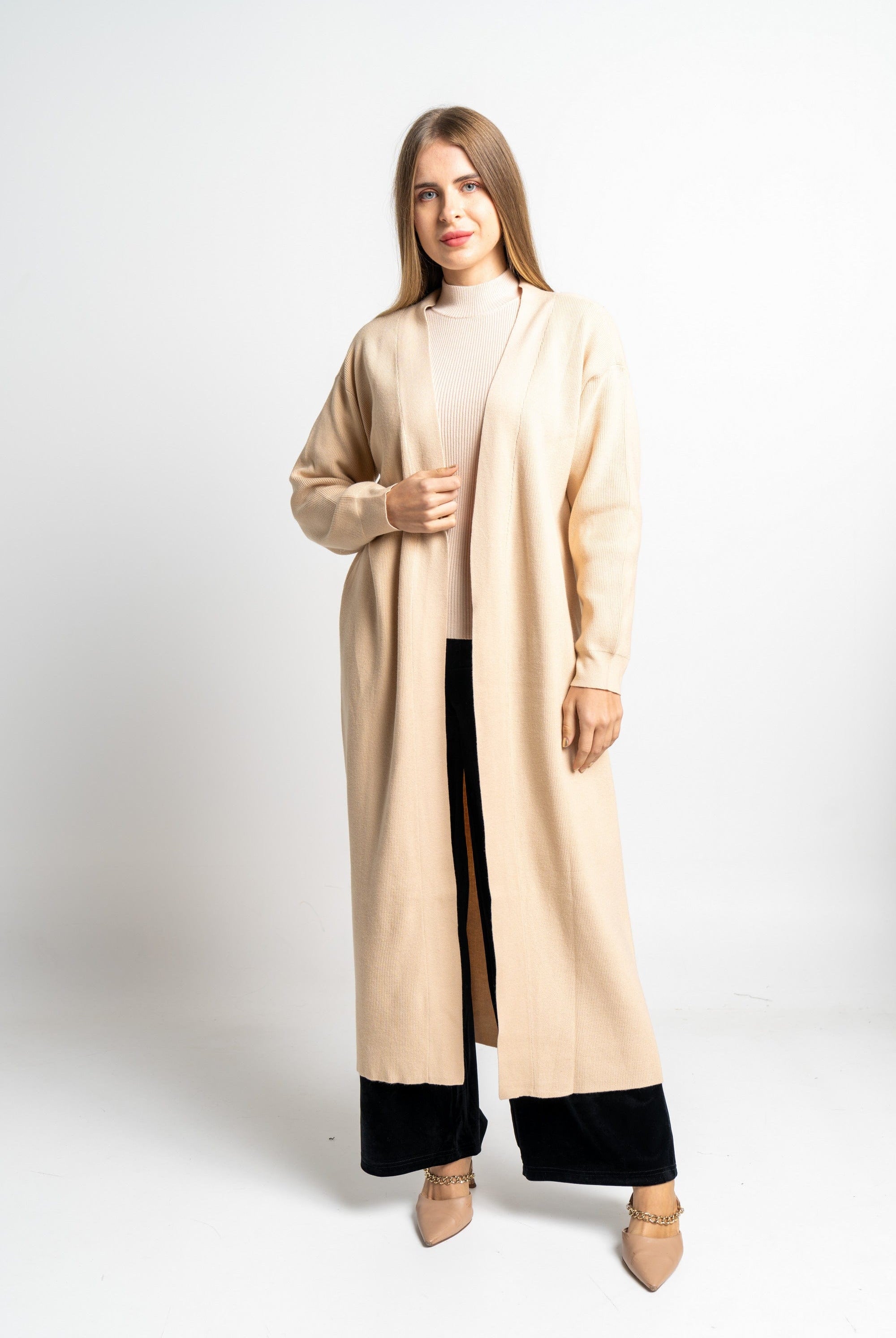 نتشي كارديجان سادة كم طويل نسائي