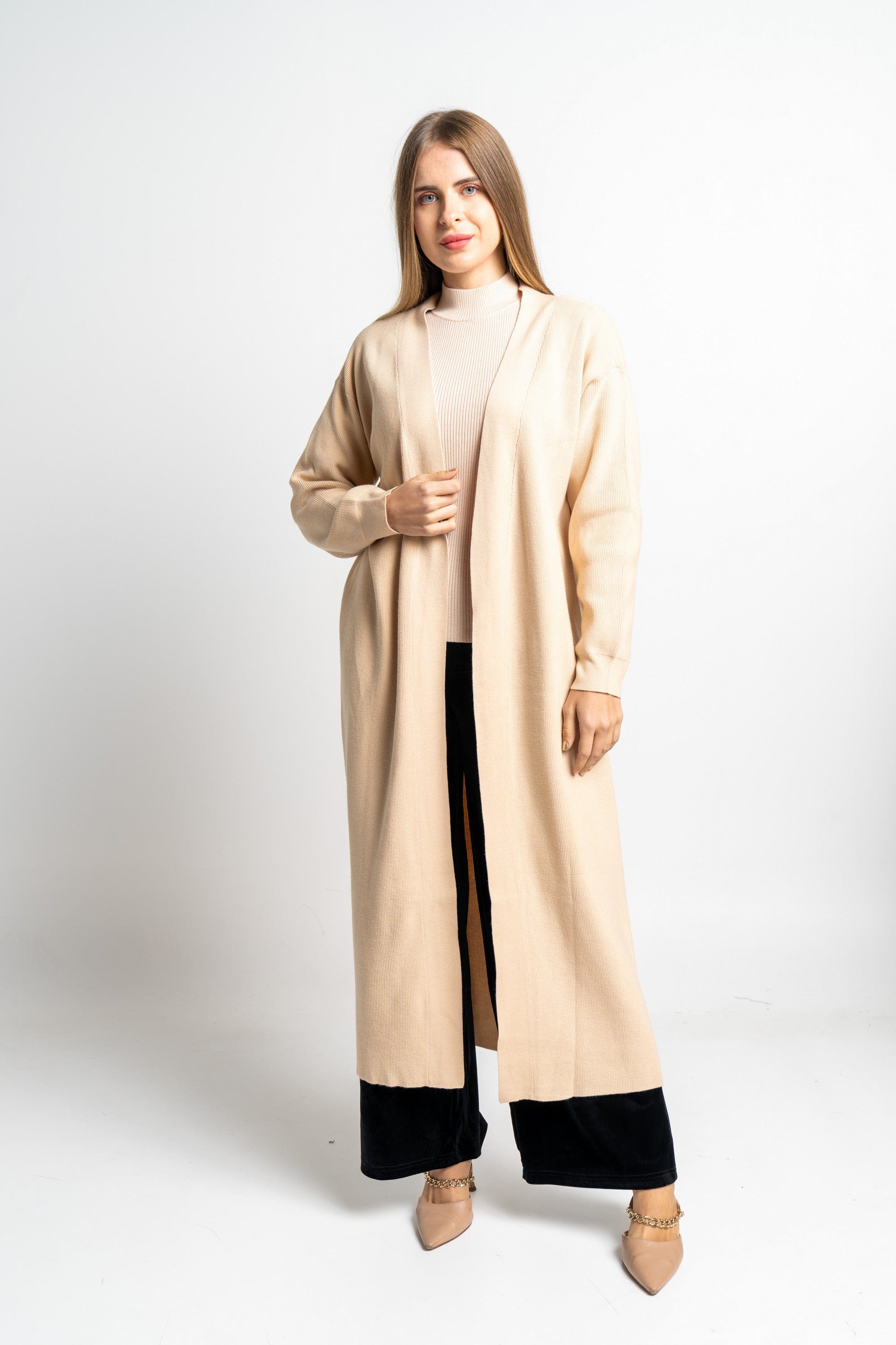 نتشي كارديجان سادة كم طويل نسائي