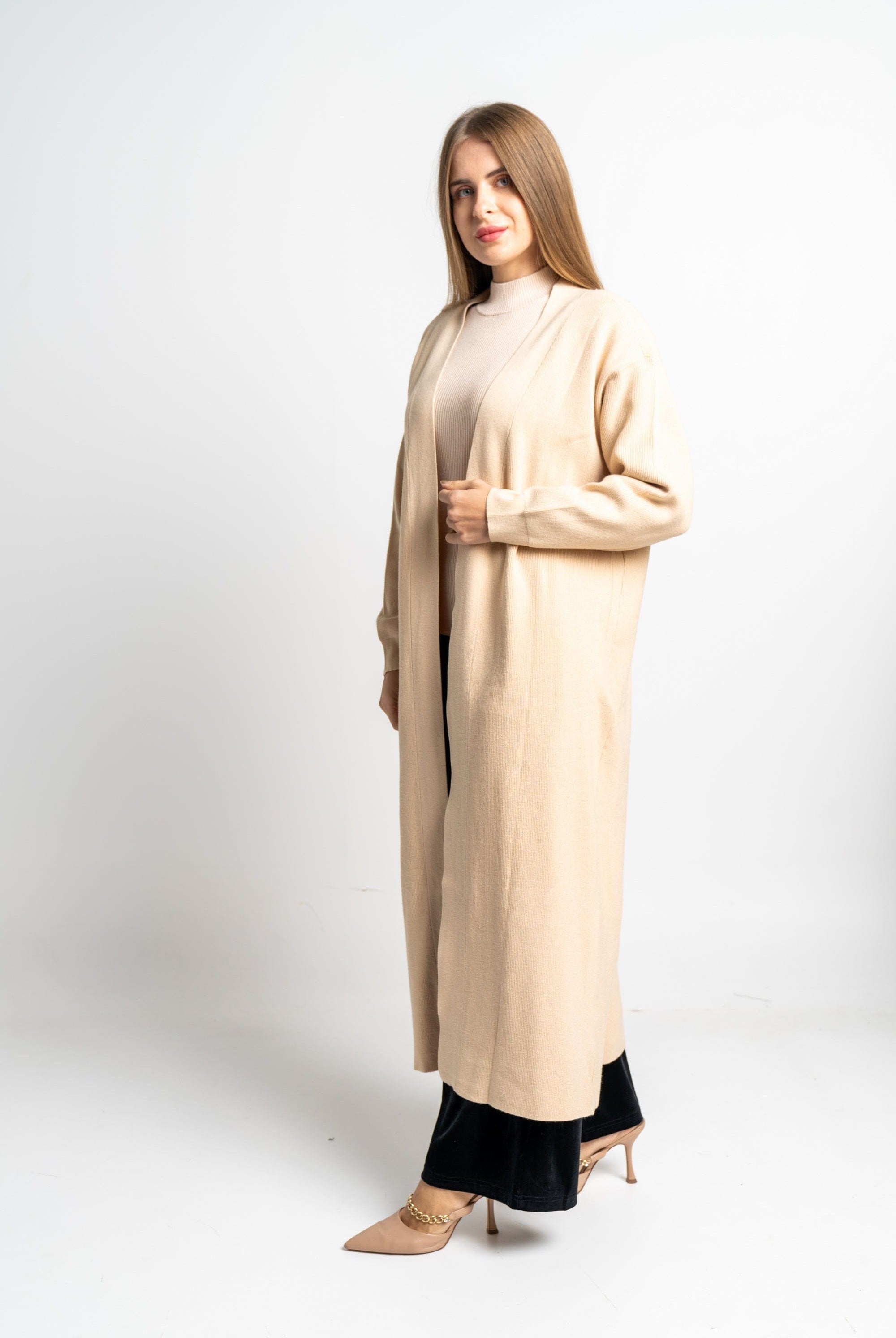 نتشي كارديجان سادة كم طويل نسائي