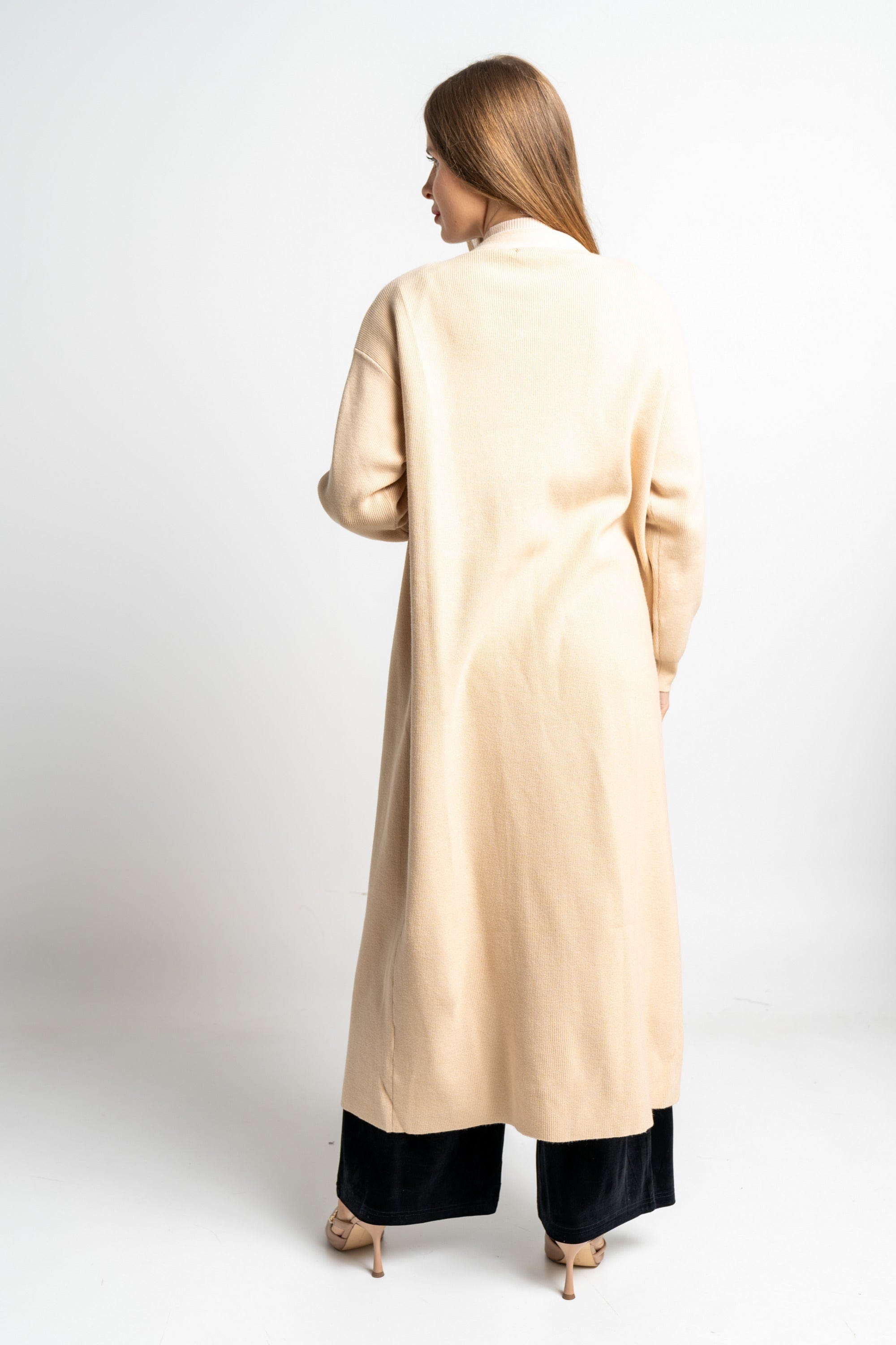 نتشي كارديجان سادة كم طويل نسائي