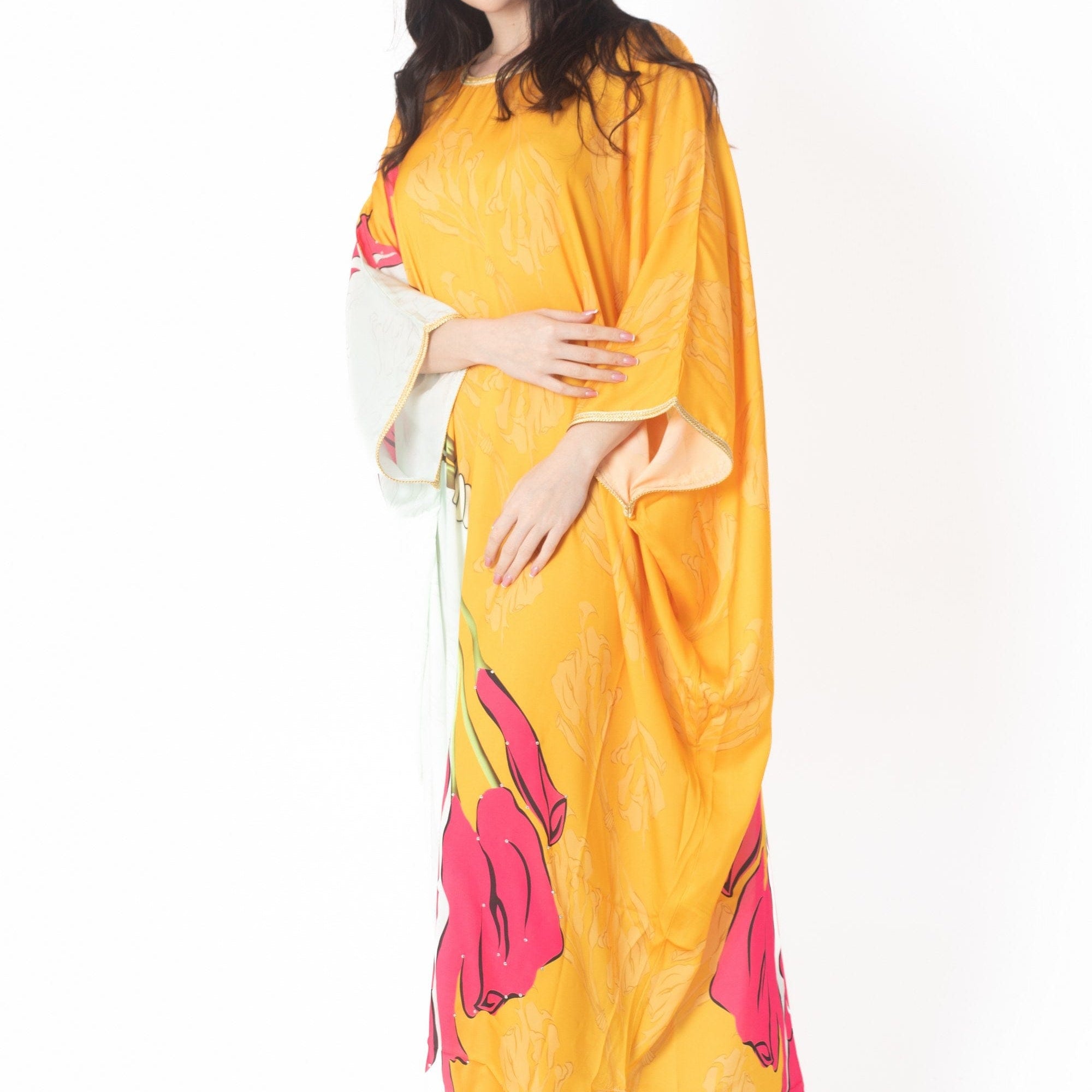 ديامانتين غندورة ملونة 3/4 كم نسائي برتقالي