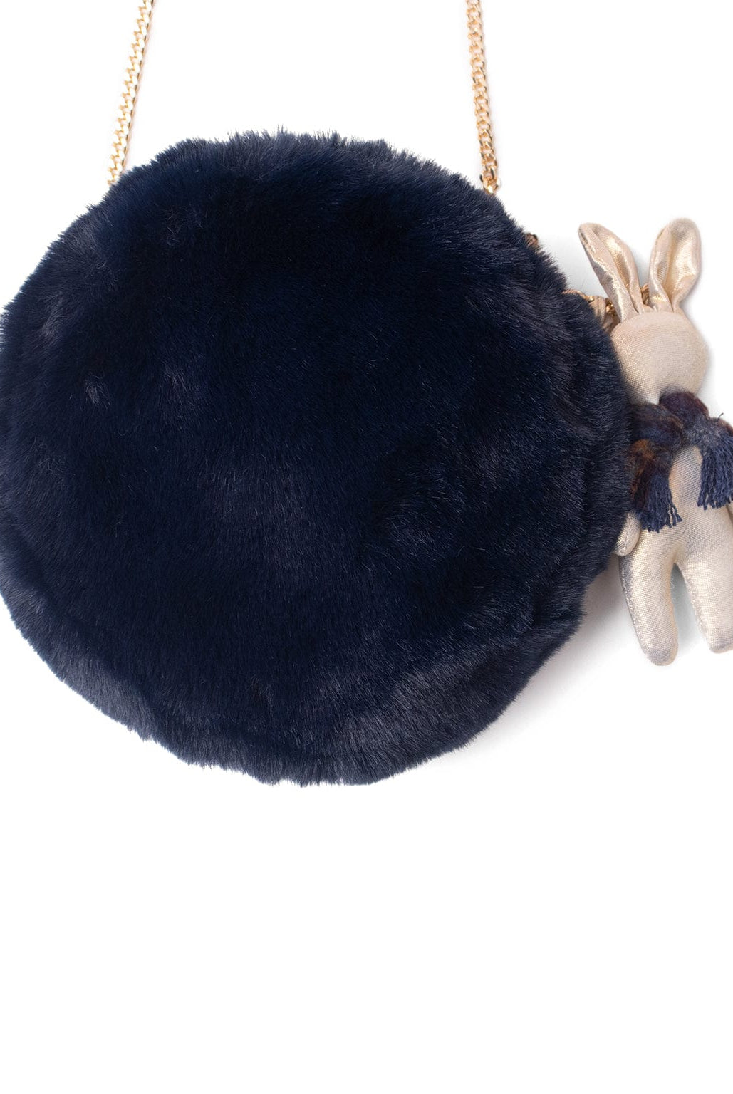 جينجرسنابس حقيبة بناتي فرو بسلسال أزرق