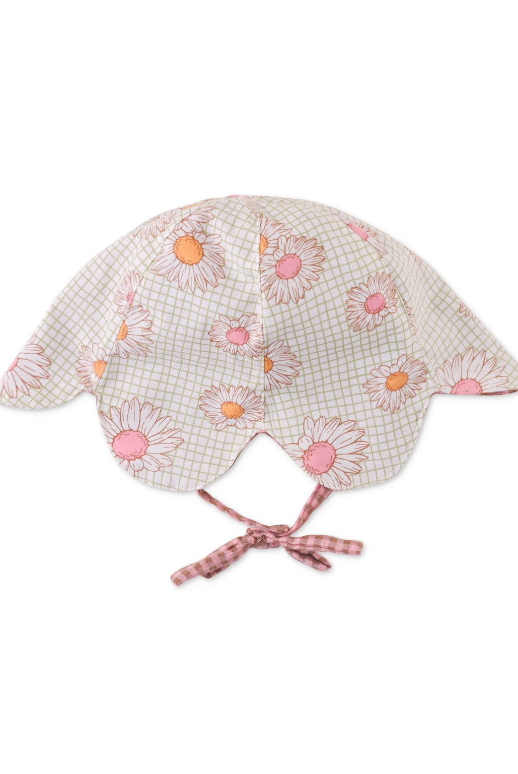 قبعة بناتي موردة برباط نسائي