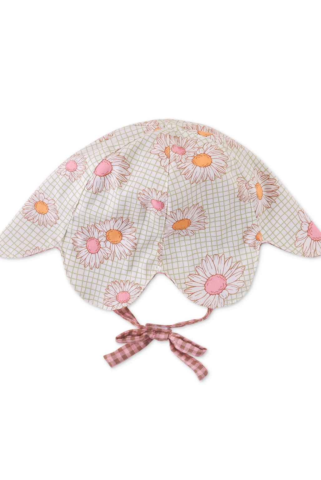 قبعة بناتي موردة برباط نسائي