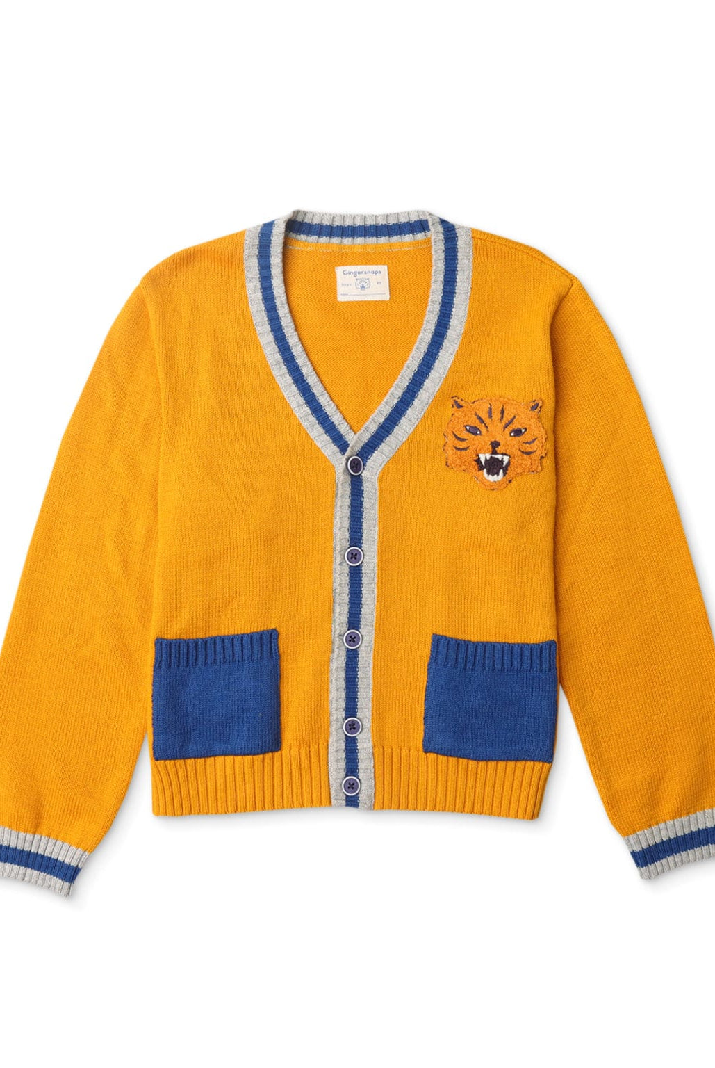 جينجرسنابس كارديجان ولادي منسوج بطبعة نمر أصفر