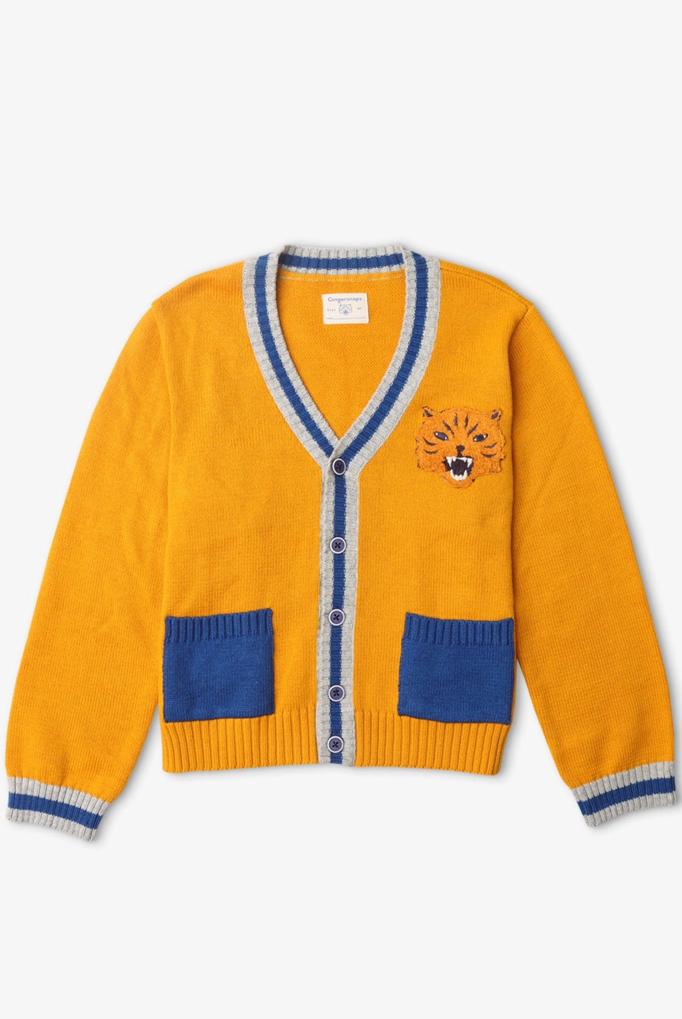 جينجرسنابس كارديجان ولادي منسوج بطبعة نمر أصفر