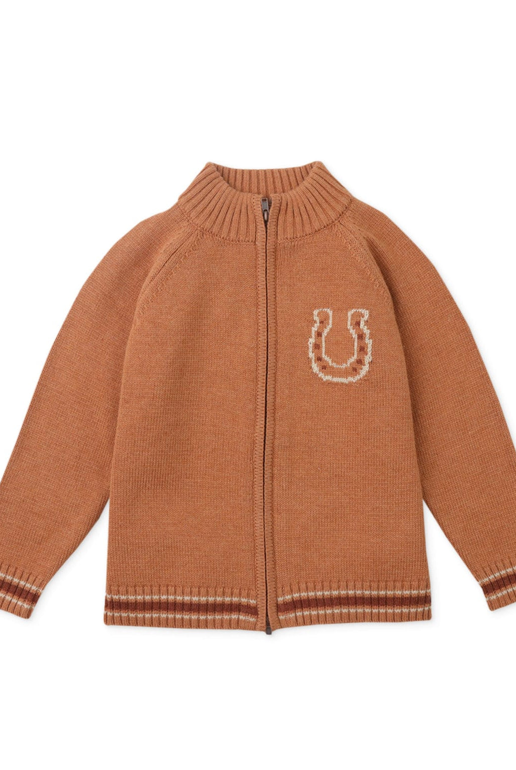 جينجرسنابس كارديجان ولادي منسوج بسحاب أمامي بني