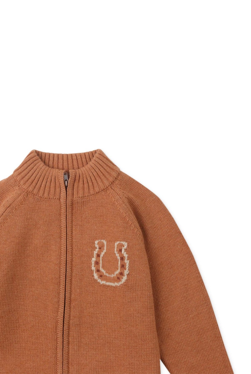 جينجرسنابس كارديجان ولادي منسوج بسحاب أمامي بني