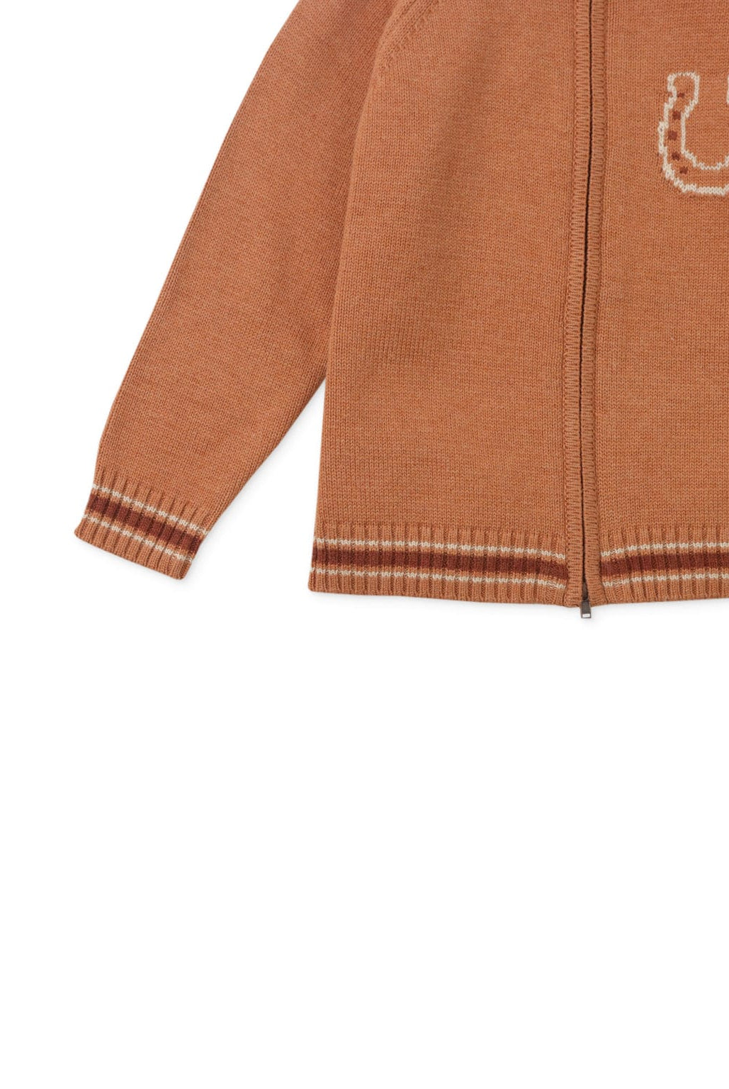 جينجرسنابس كارديجان ولادي منسوج بسحاب أمامي بني