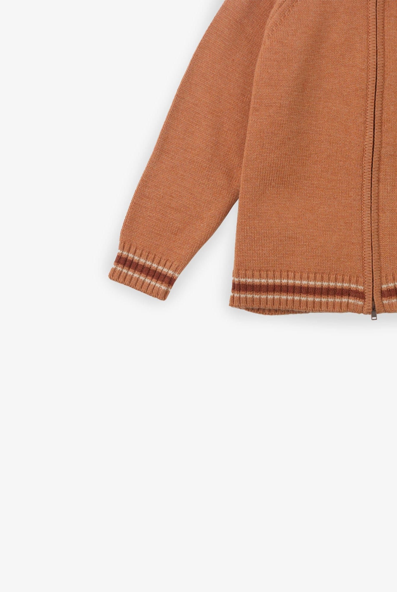 جينجرسنابس كارديجان ولادي منسوج بسحاب أمامي بني