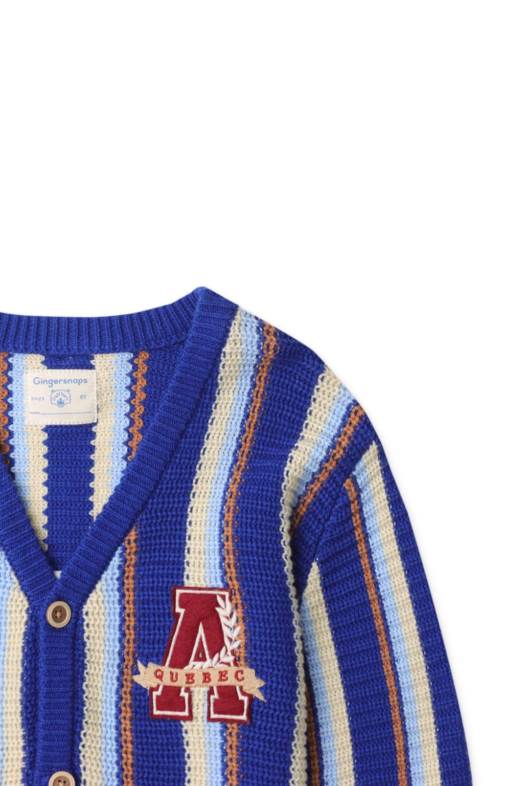 جينجرسنابس كارديجان ولادي منسوج مخطط أزرق