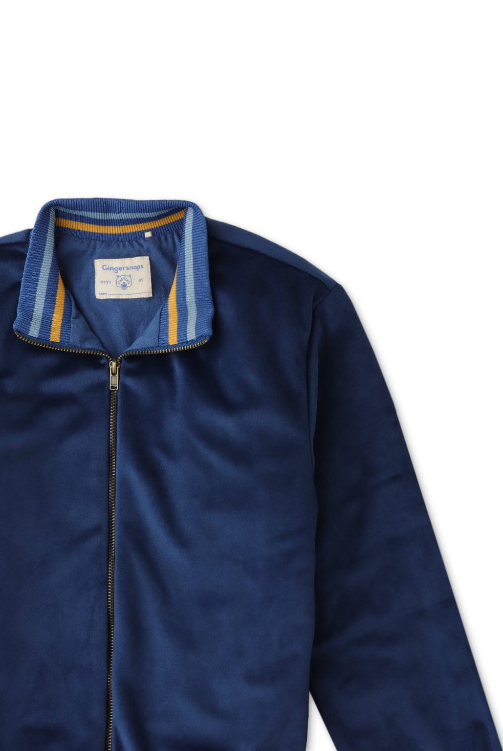 جينجرسنابس جاكيت ولادي خفيف لاببسحاب أزرق