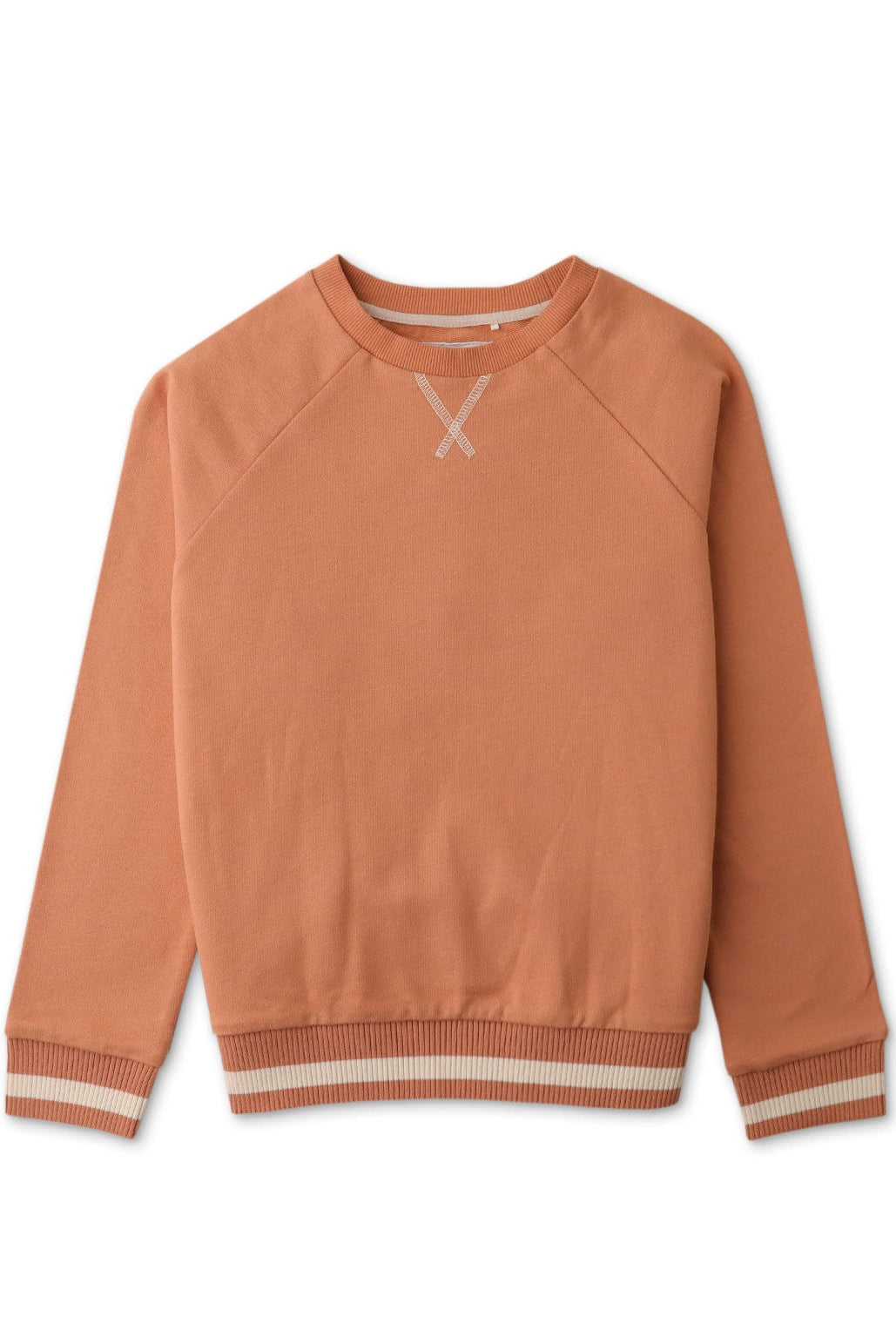 جينجرسنابس طقم بنطلون ولادي سادة بأسورة مخططة من أسفل بني