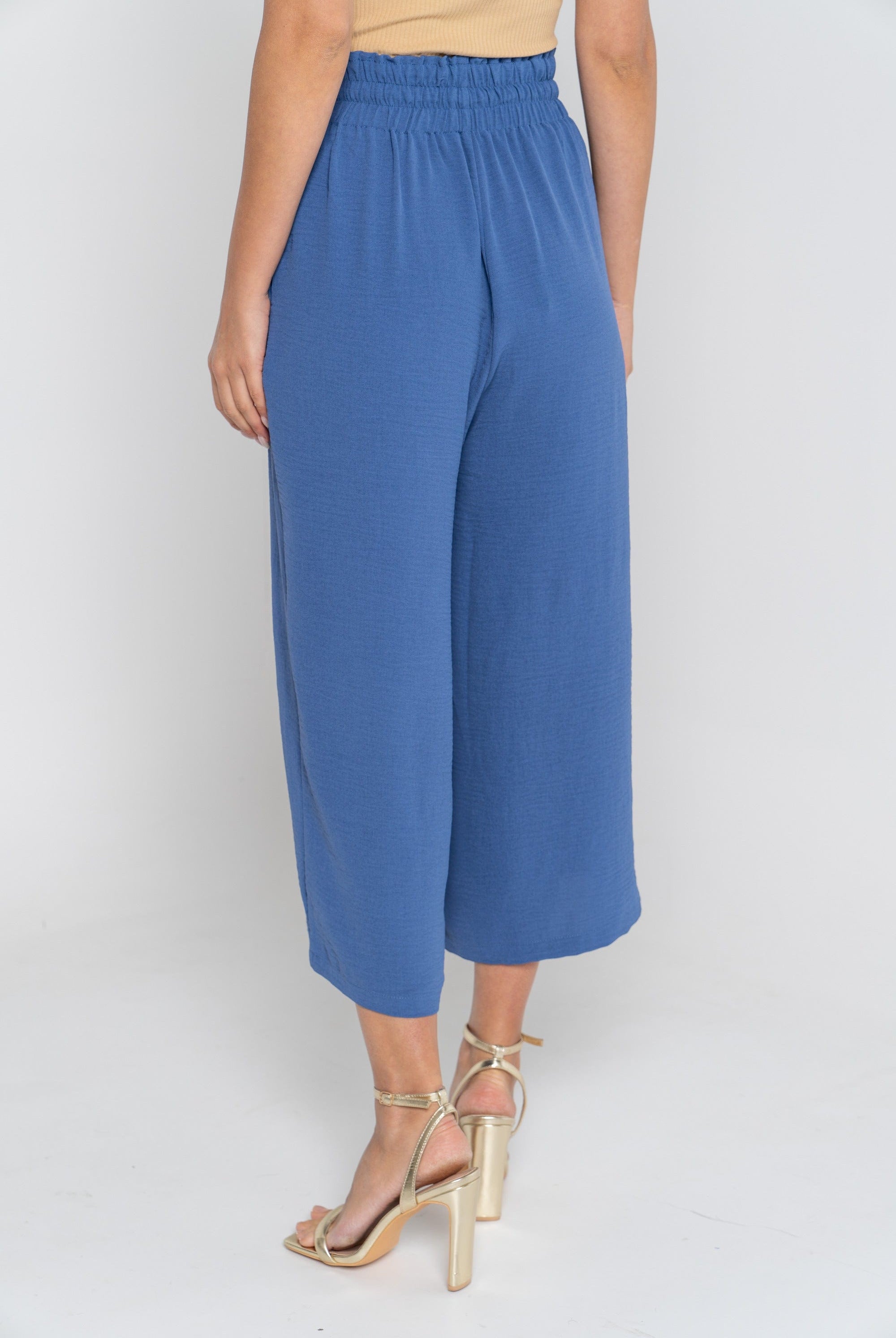 ميكا سروال 3/4 بخصر مطاطي برباط