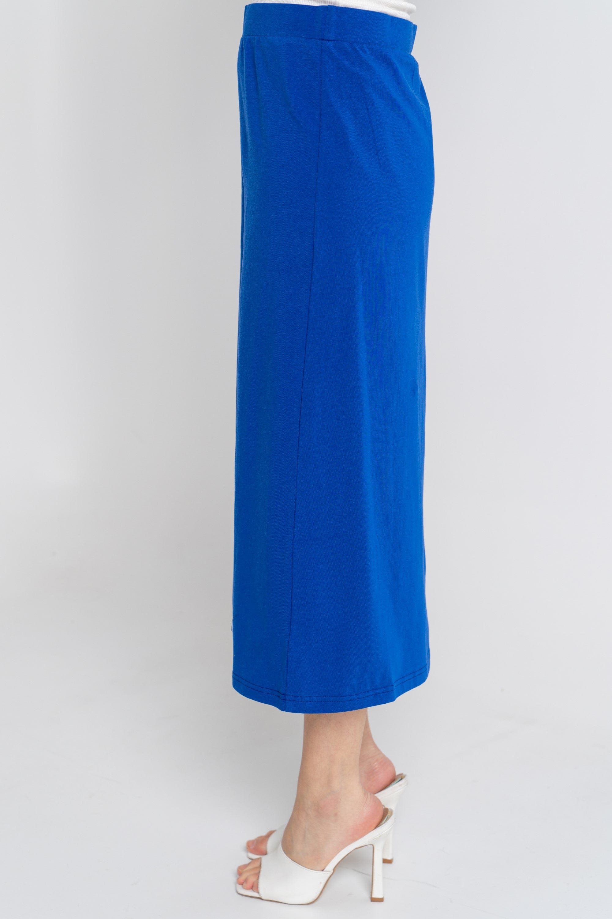 ميكا تنورة ميدي سادة نسائية بخصر مطاطي