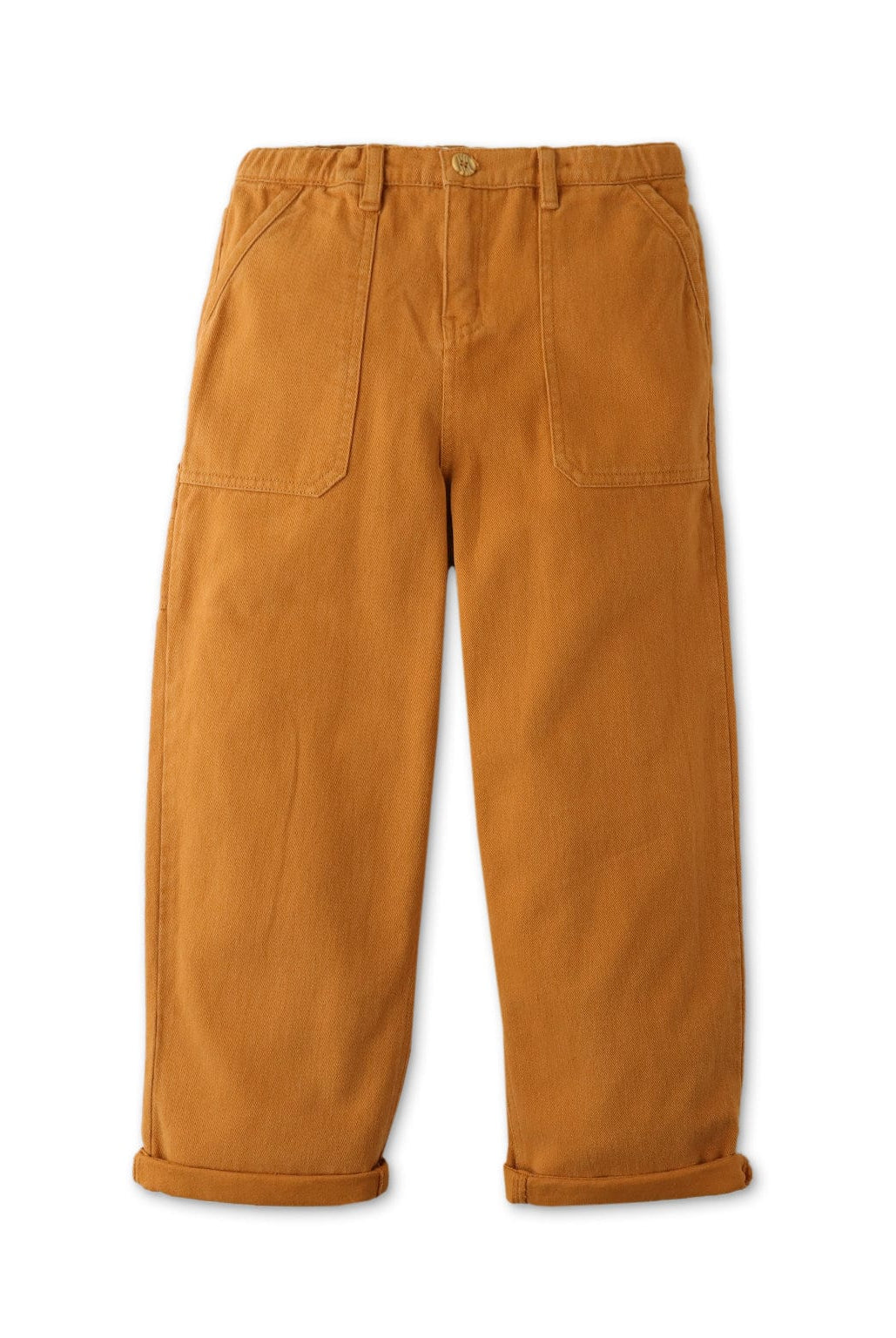 جينجرسنابس بنطال ولادي سادة ببجيوب أمامية بني