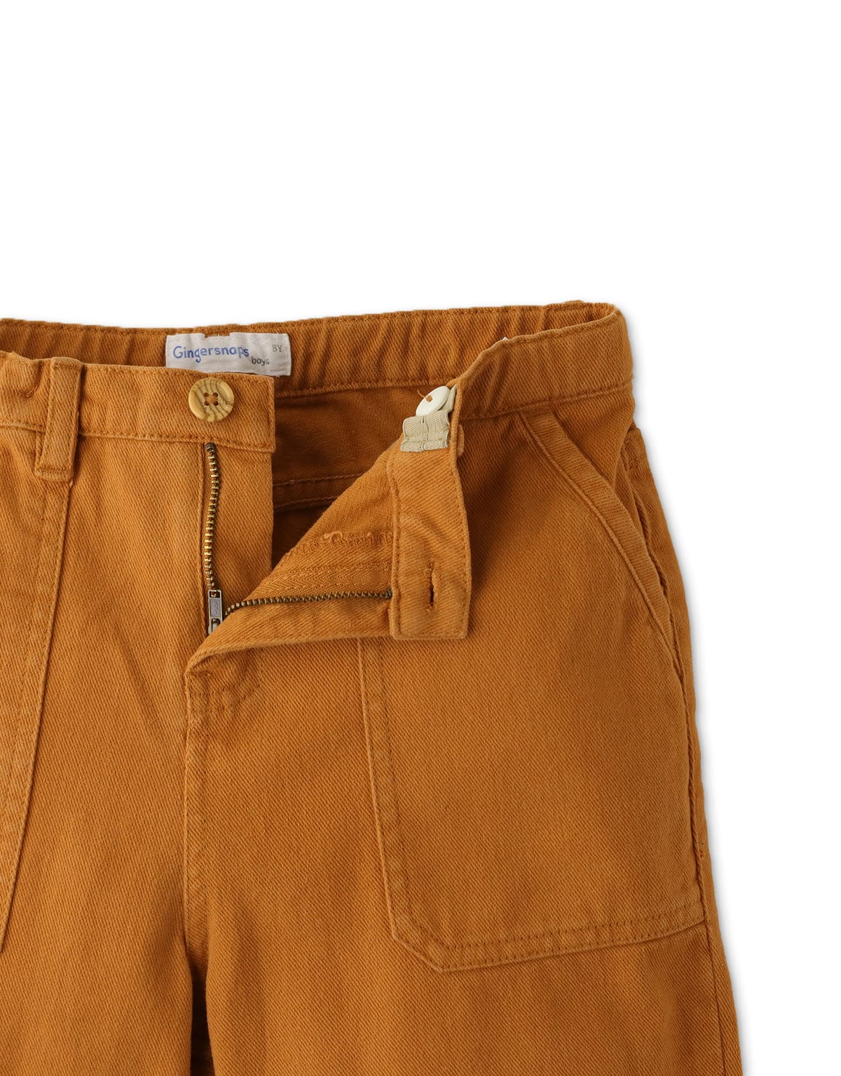 جينجرسنابس بنطال ولادي سادة ببجيوب أمامية بني