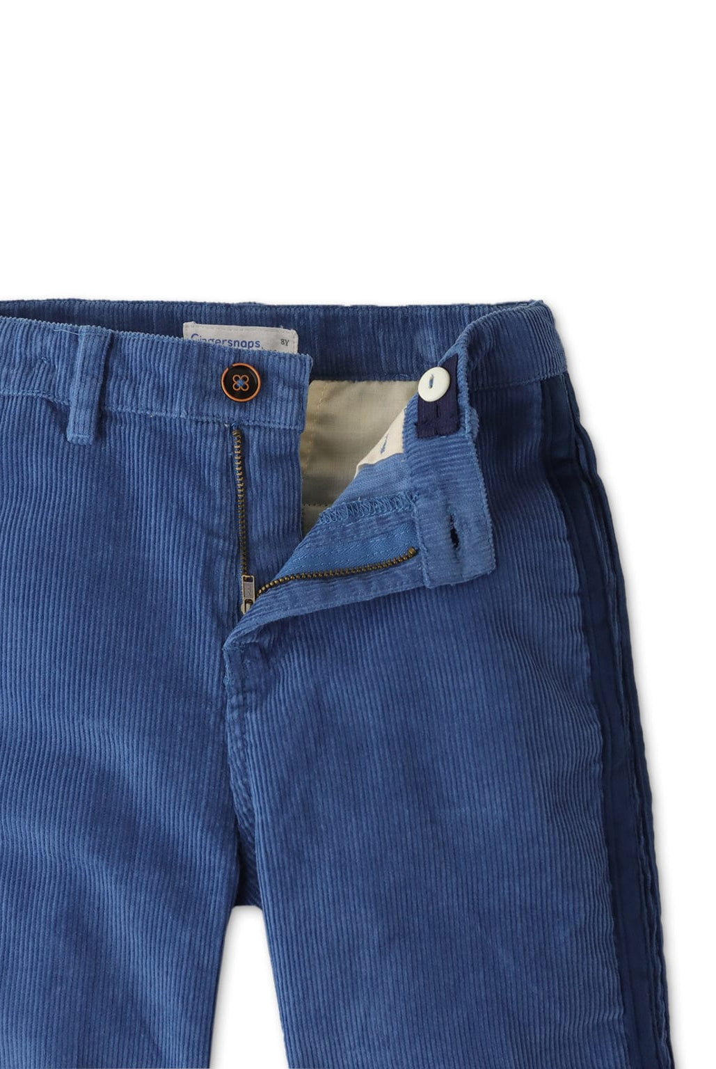 جينجرسنابس بنطال ولادي قطيفة مضلع بخطوط جانبية أزرق