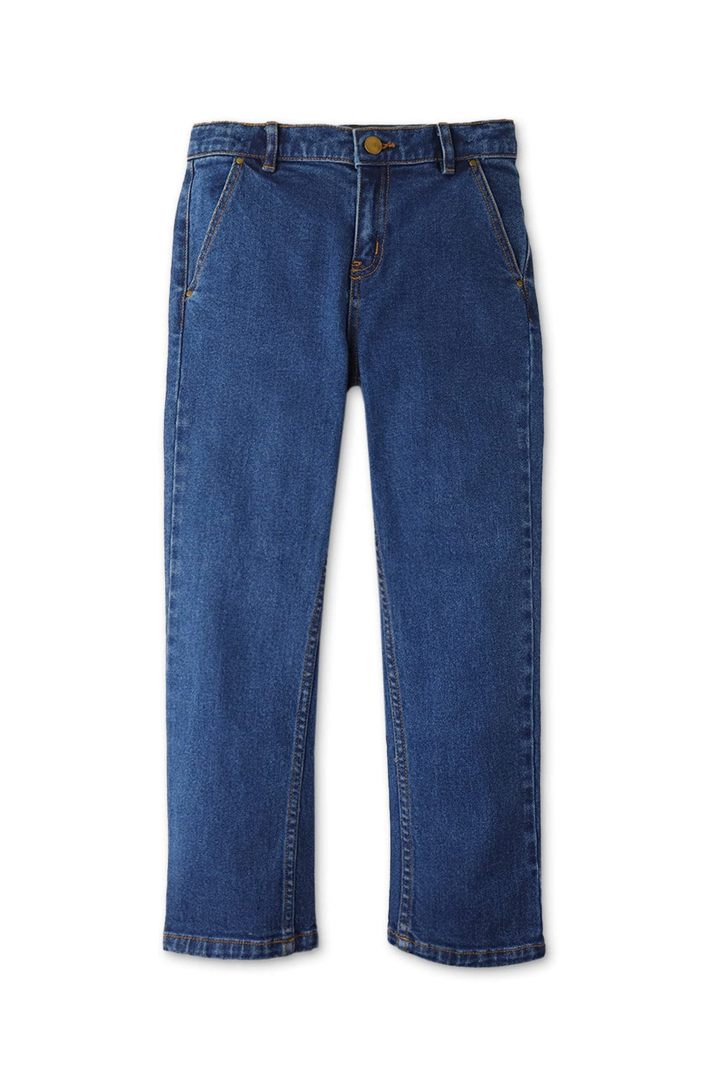 جينجرسنابس بنطال ولادي جينز سادة أزرق