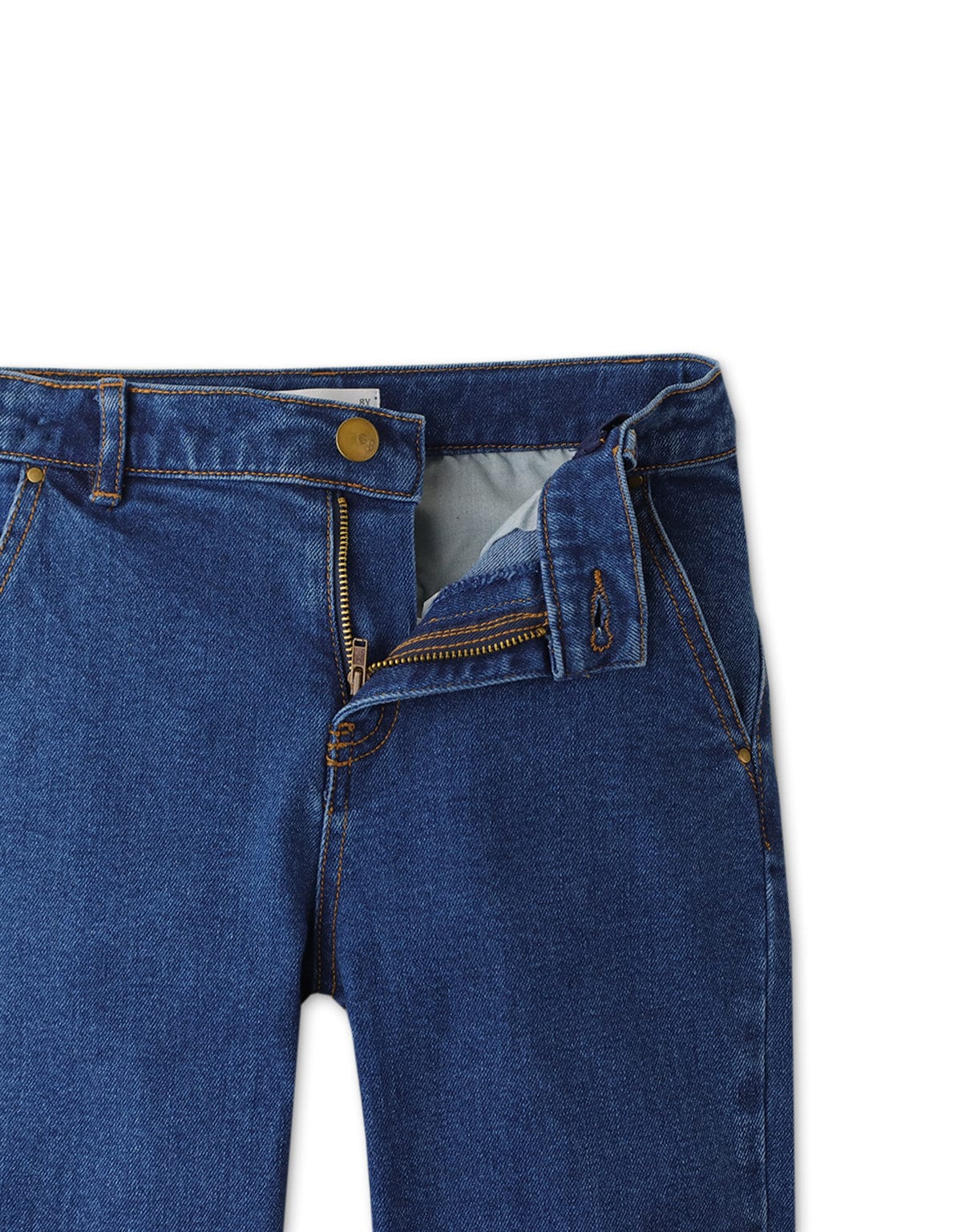 جينجرسنابس بنطال ولادي جينز سادة أزرق